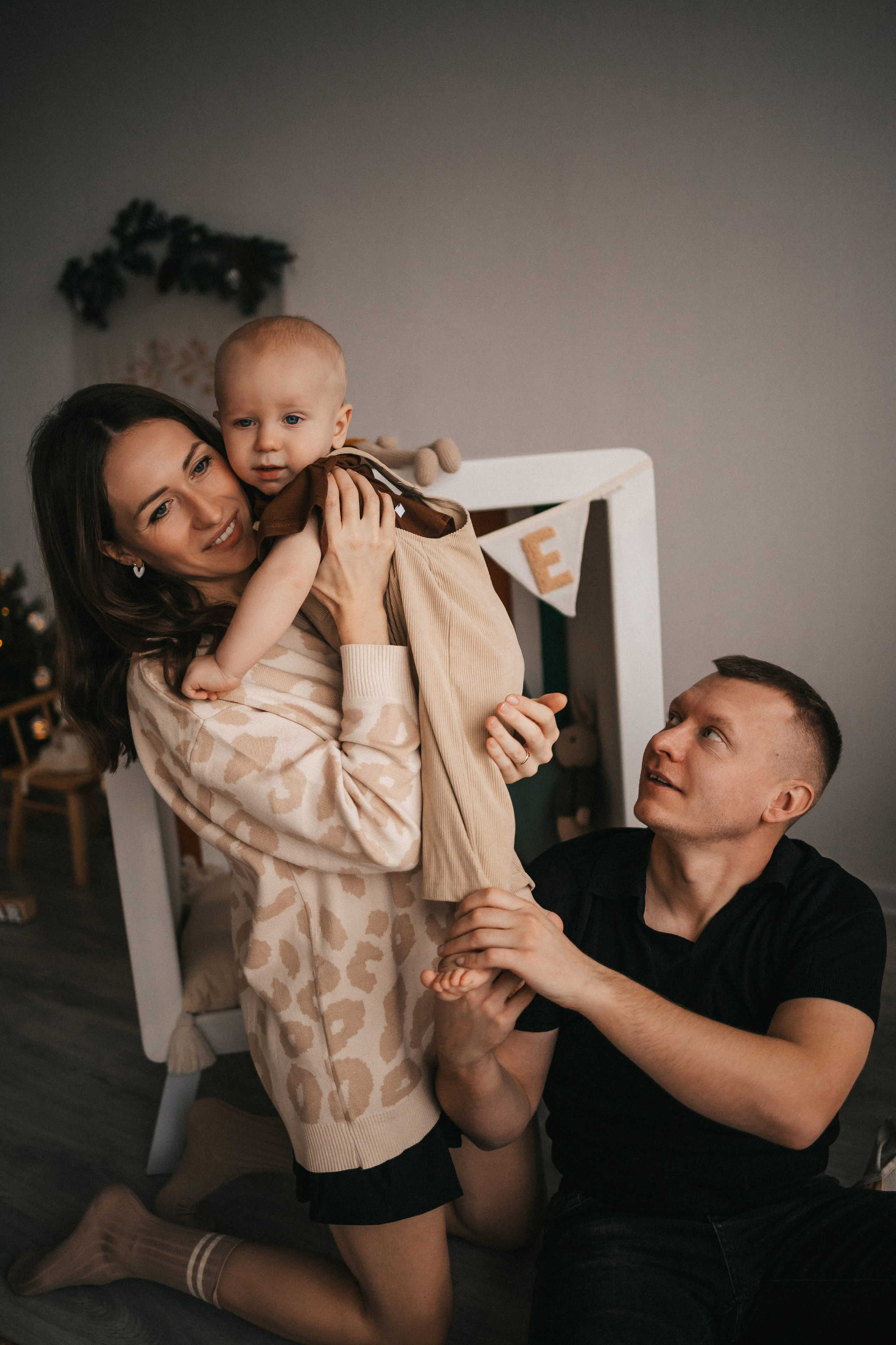 Саше 1 годик в новогодних локациях. Фотограф Нижний Новгород