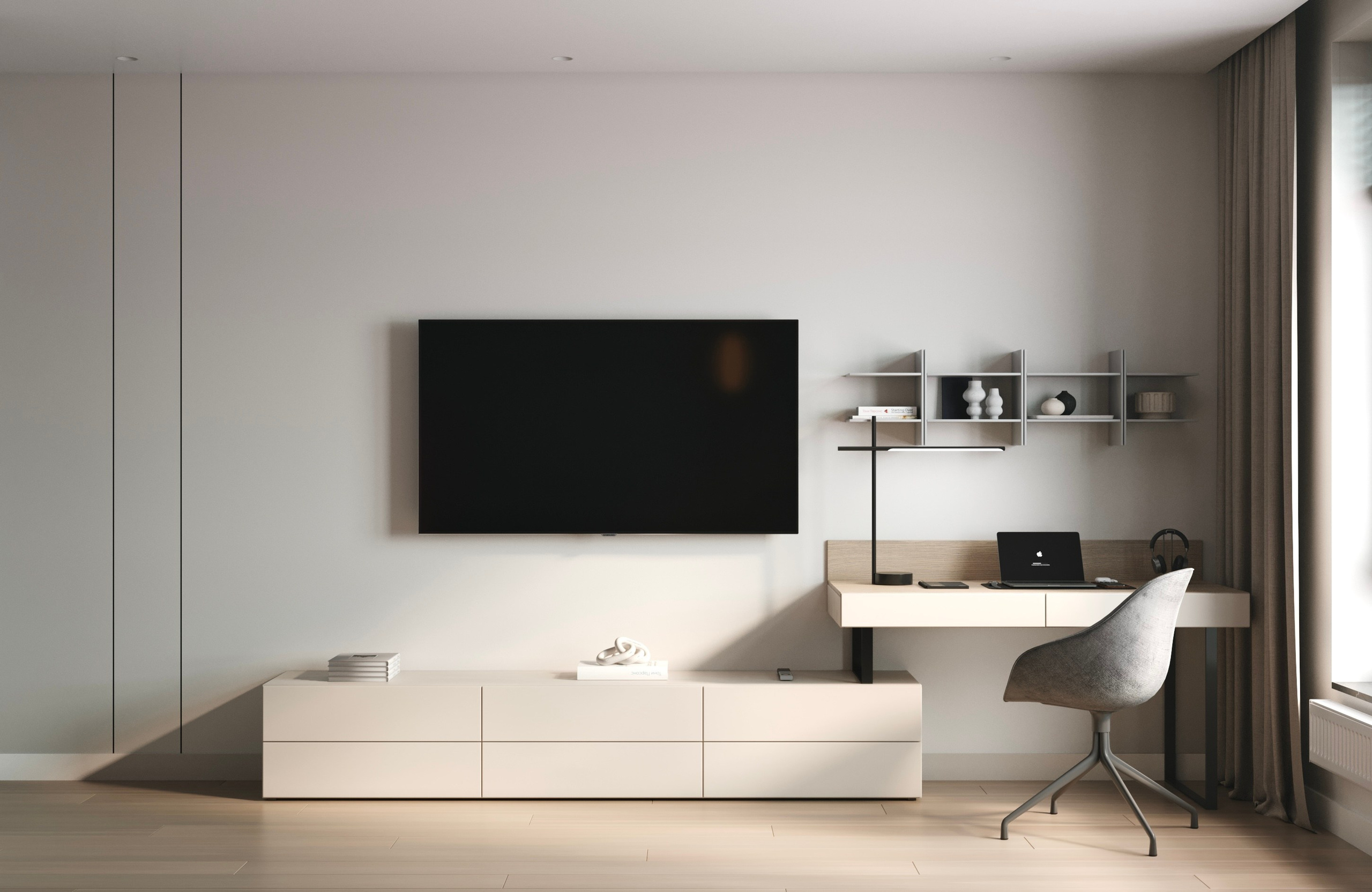 Light minimalistic interior 1. Cg artist Shchapov Dmitry