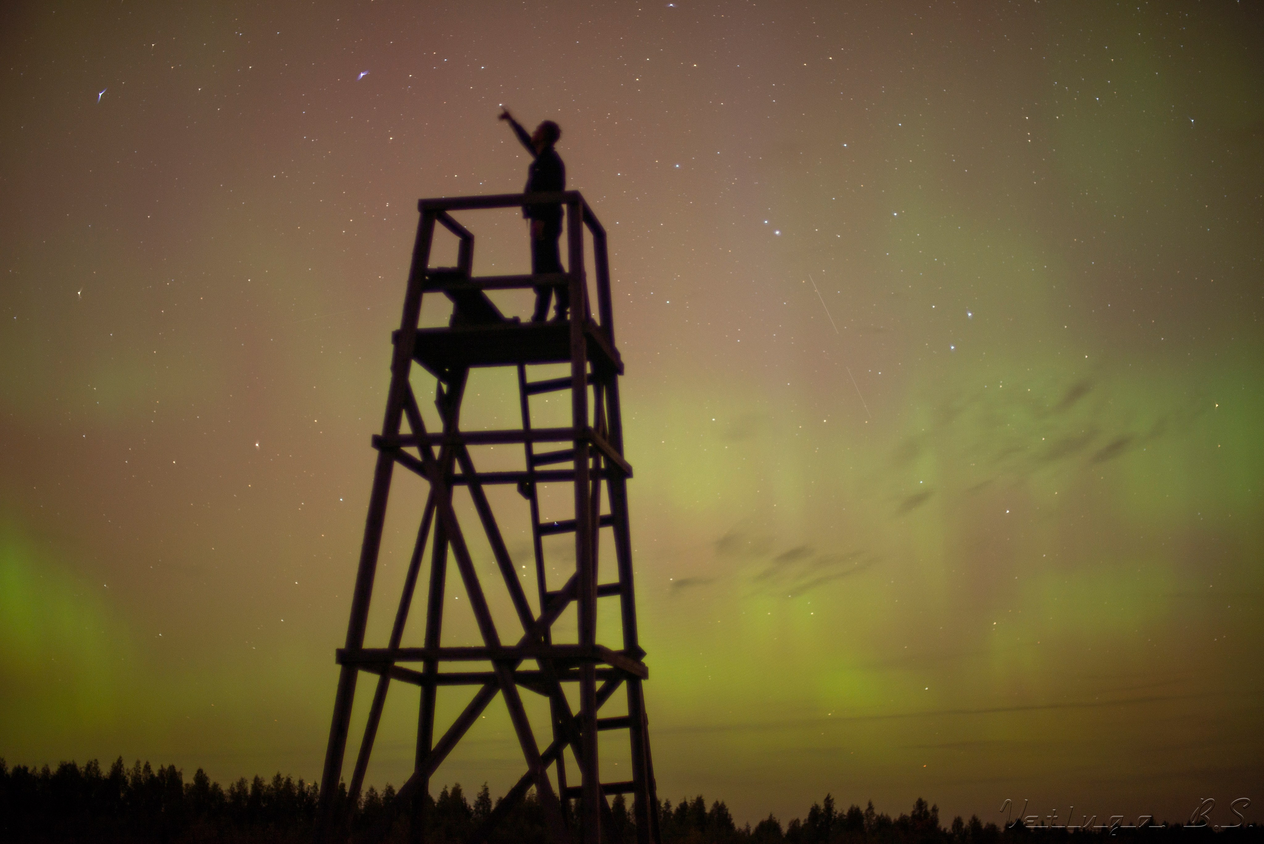 Северное сияние. Фотограф в Ветлуге Сергей Белов (VETLUGA B.S.)
