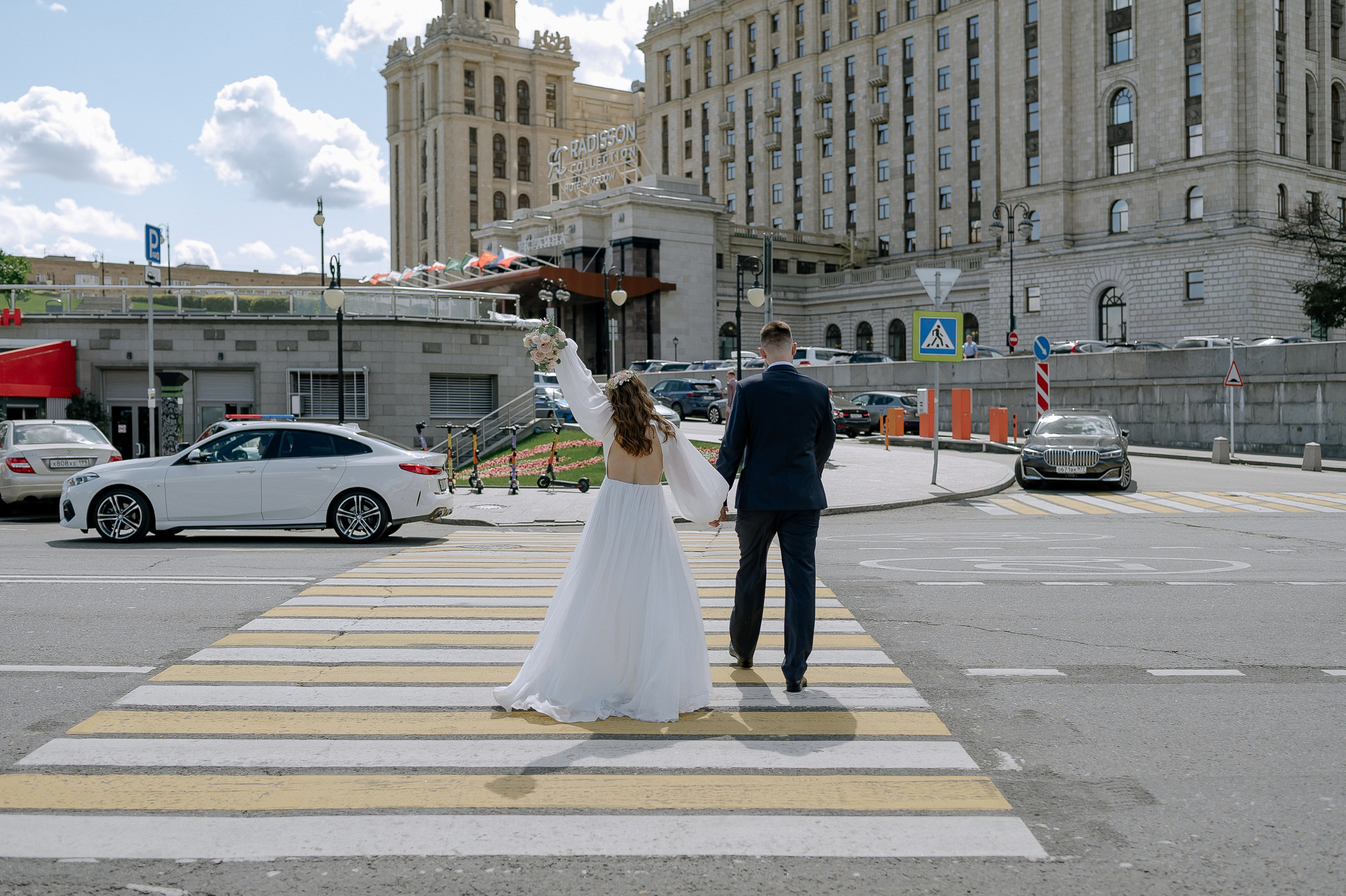 Регистрация брака и фотосессия на теплоходе флотилии Рэдиссон Ройал. Свадебный фотограф Москва — Сергей и Татьяна