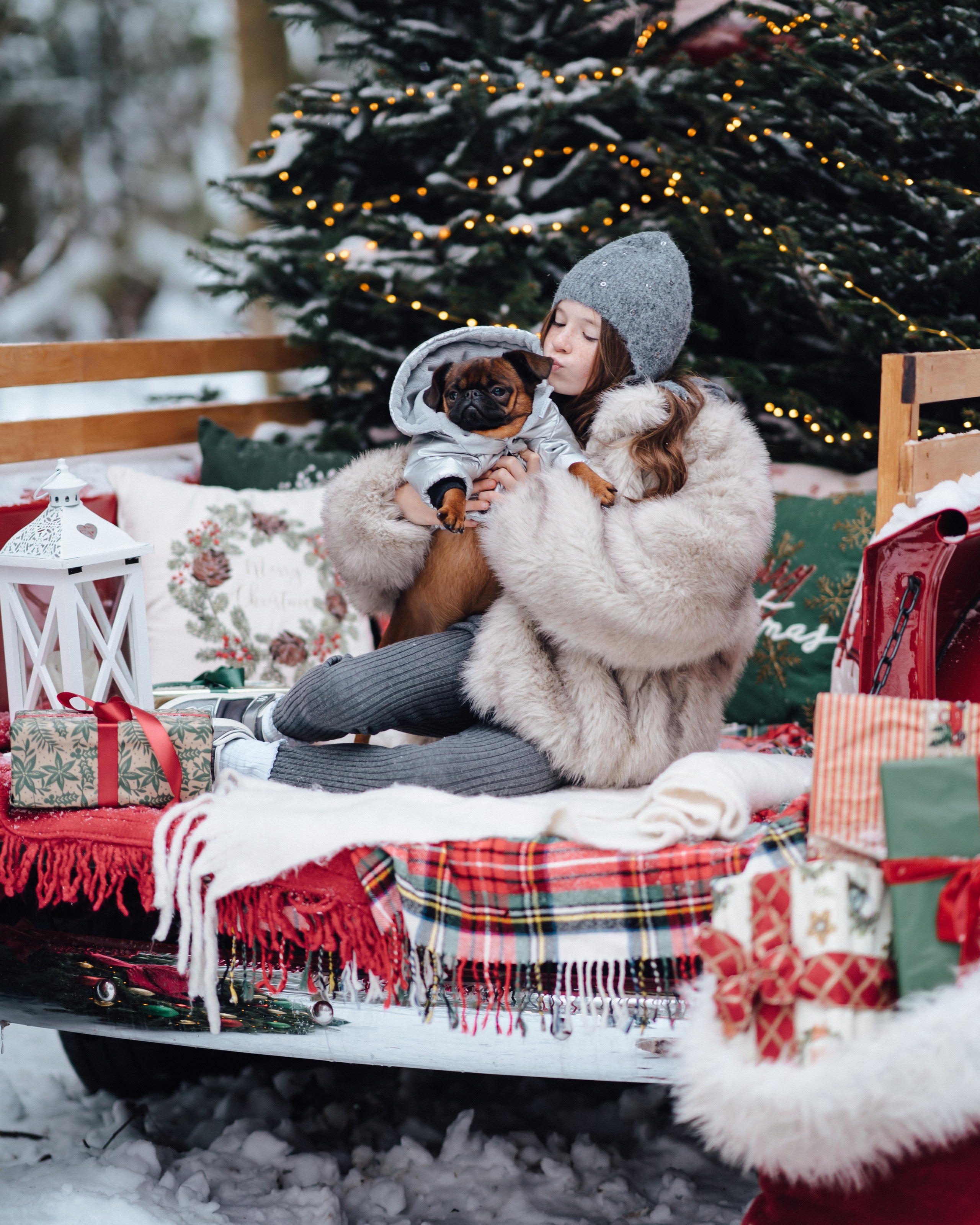 New Year. Red Car. Творческий фотограф взрослых и детей в Москве Анна Блифернец