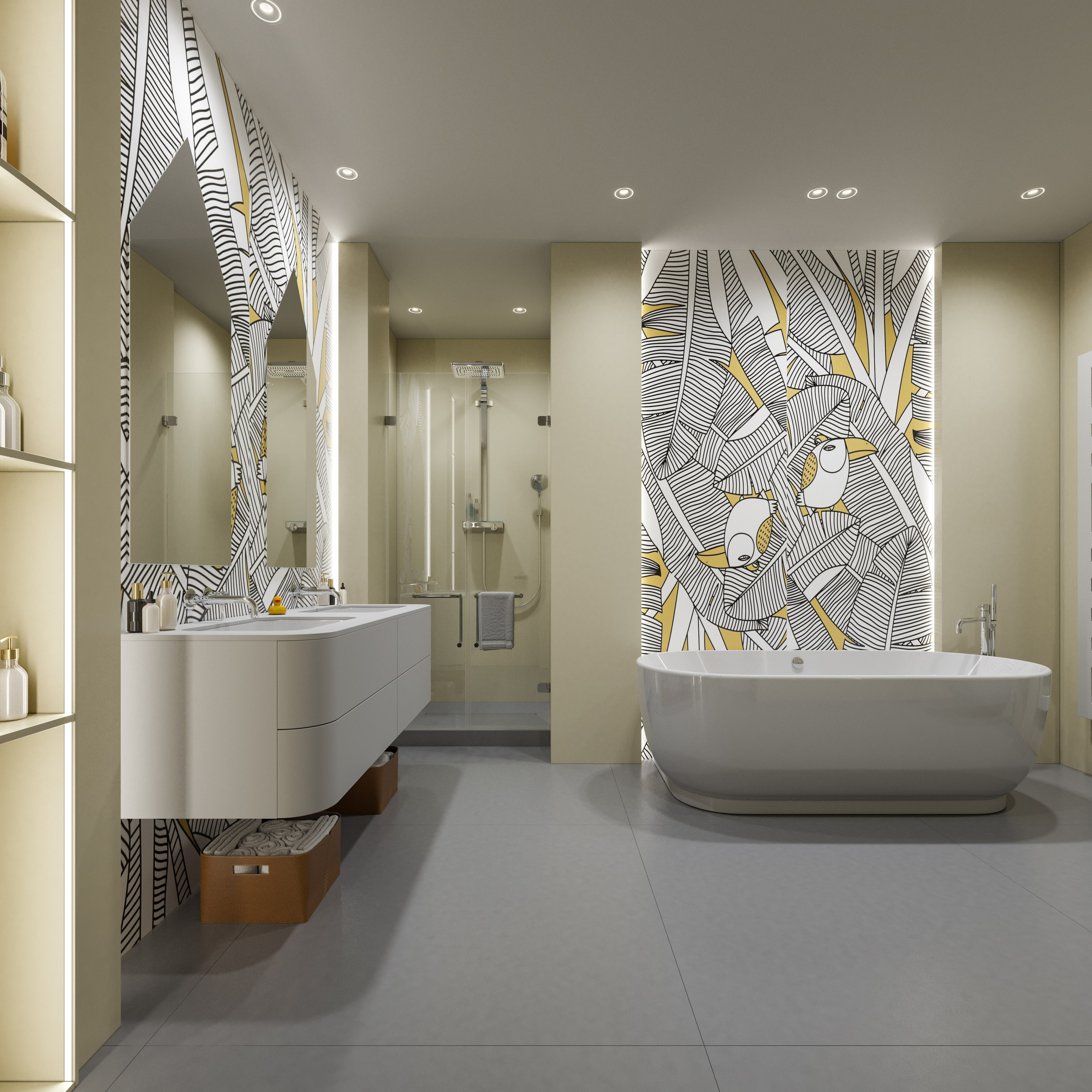 3D Визуализация Квартиры с Необычной Планировкой | Плавные Формы и Криволинейный Дизайн. Визуализатор интерьера в Москве | Брагин Кирилл