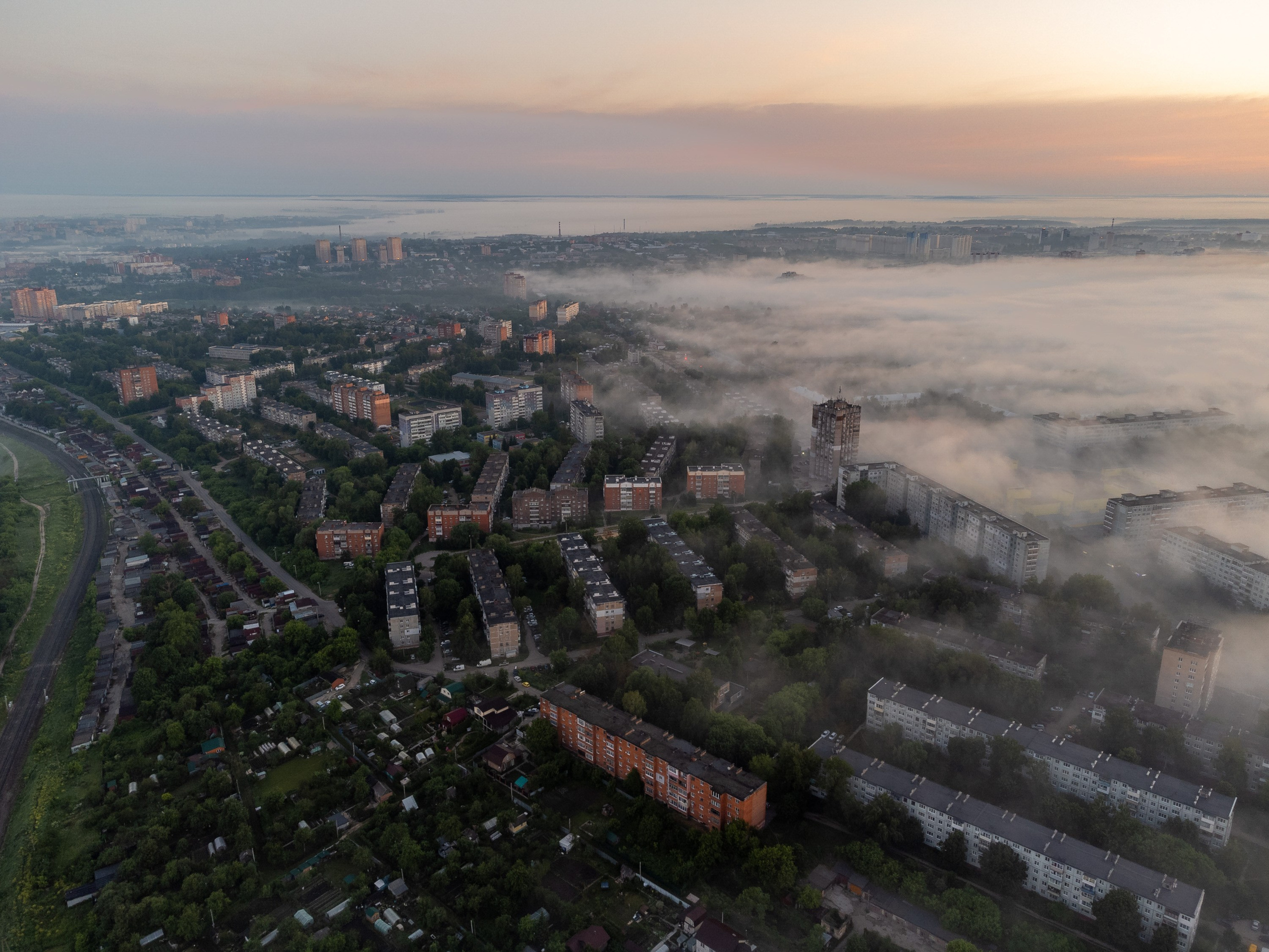 Пролетарский район в тумане. Фотограф и видеооператор в Туле | Даниил Рыбак