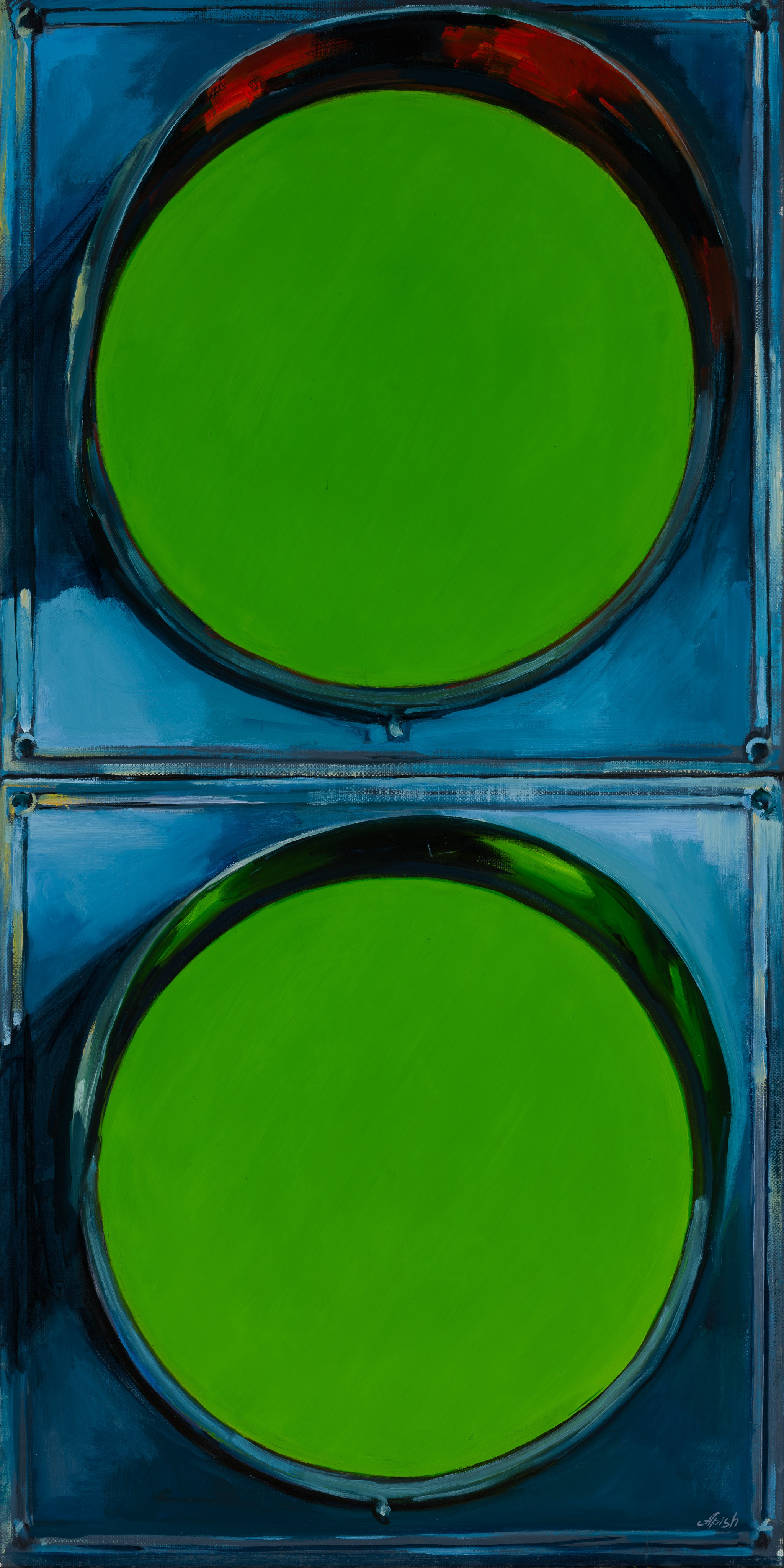 «Экзистенциальный выбор» - художник Алексей Апиш (холст, масло, 100x50 см, 2025)