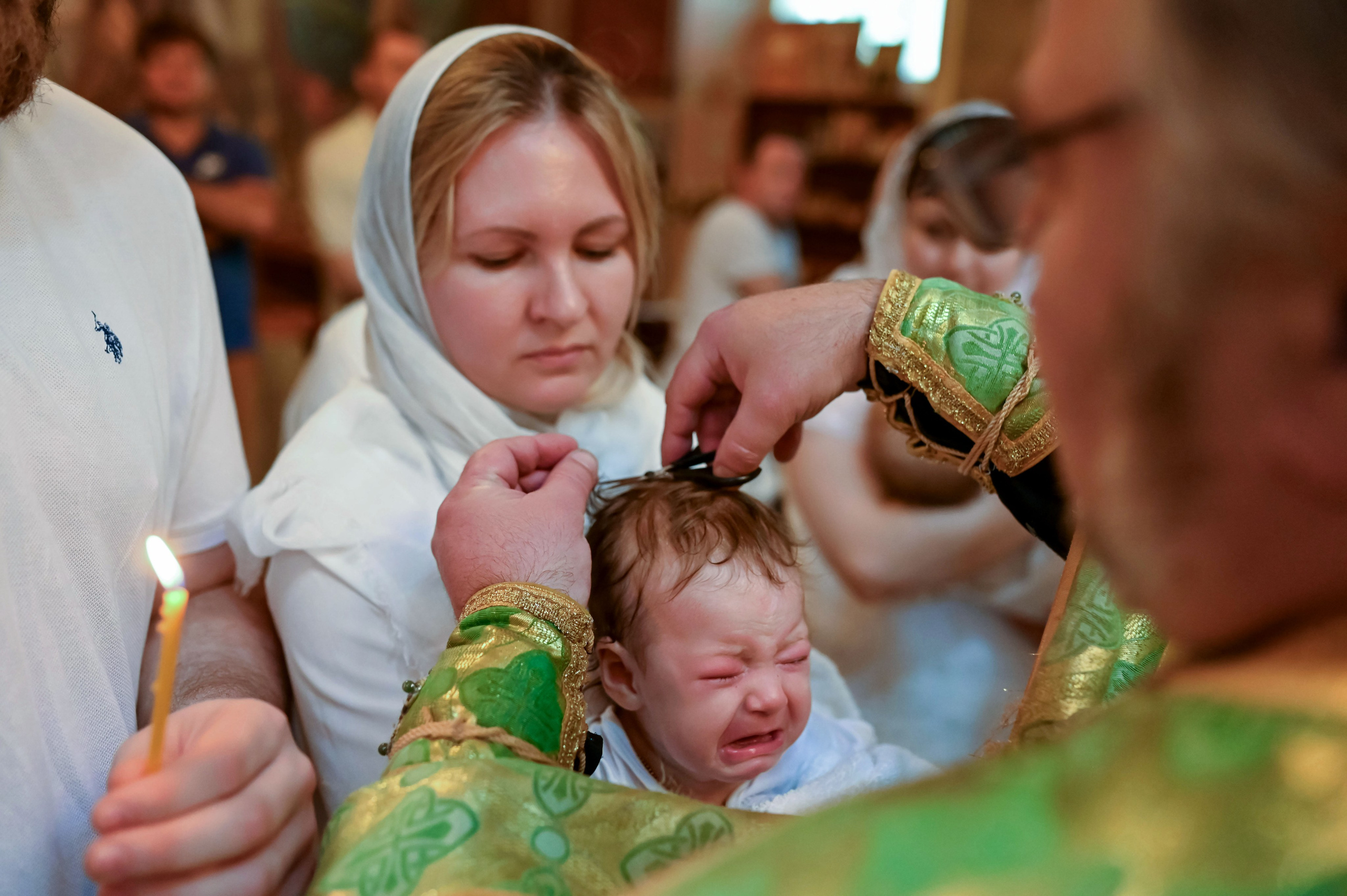 Крещение мл. Фотинии. Семейный фотограф в г. Воскресенск Наталия Молева