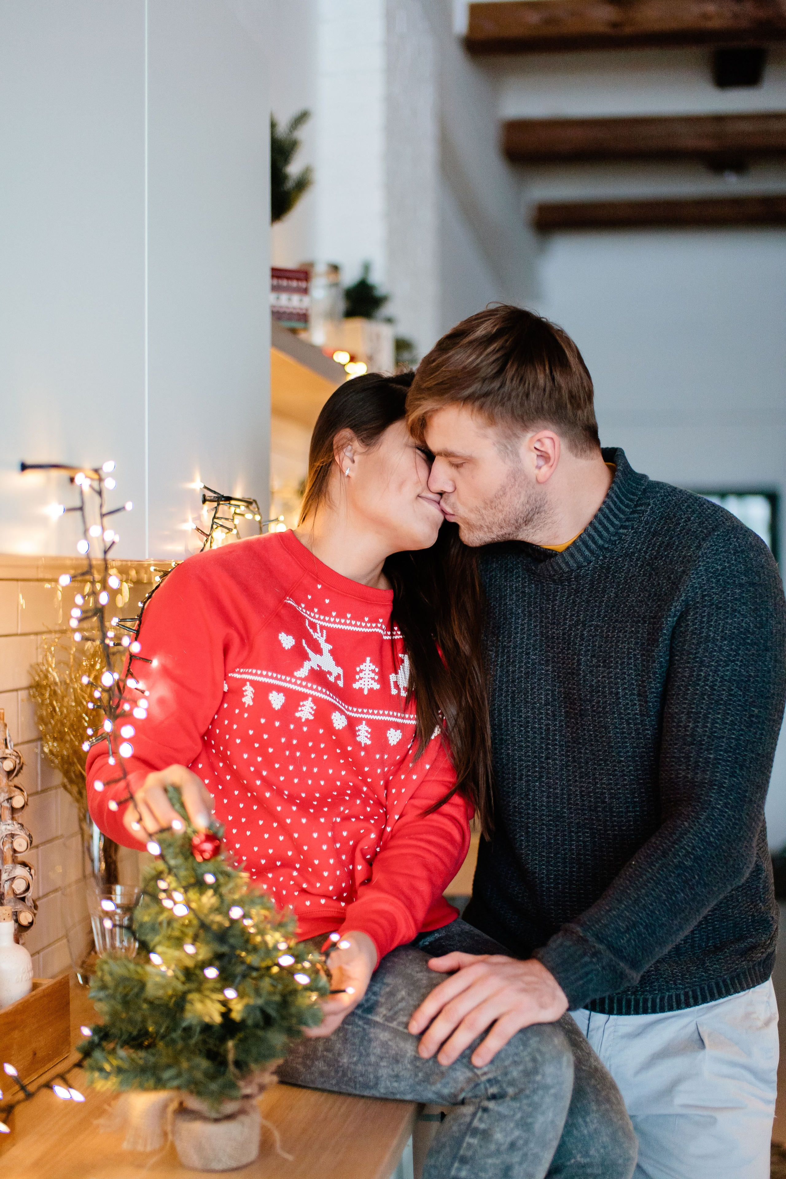 Семейная Новогодняя фотосессия в студии, фотограф в Москве