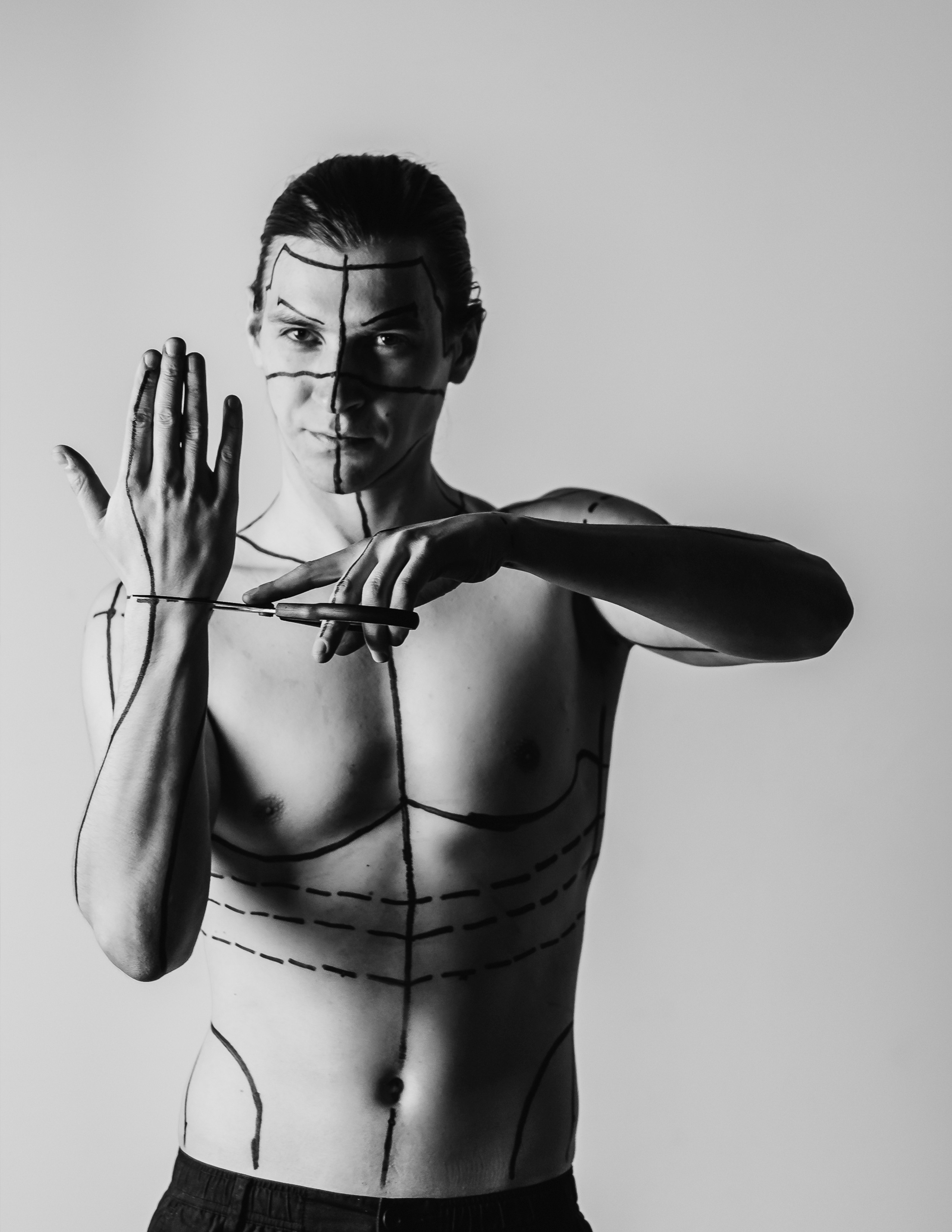 Мужская съёмка в студии. Фотограф vitalina.fox