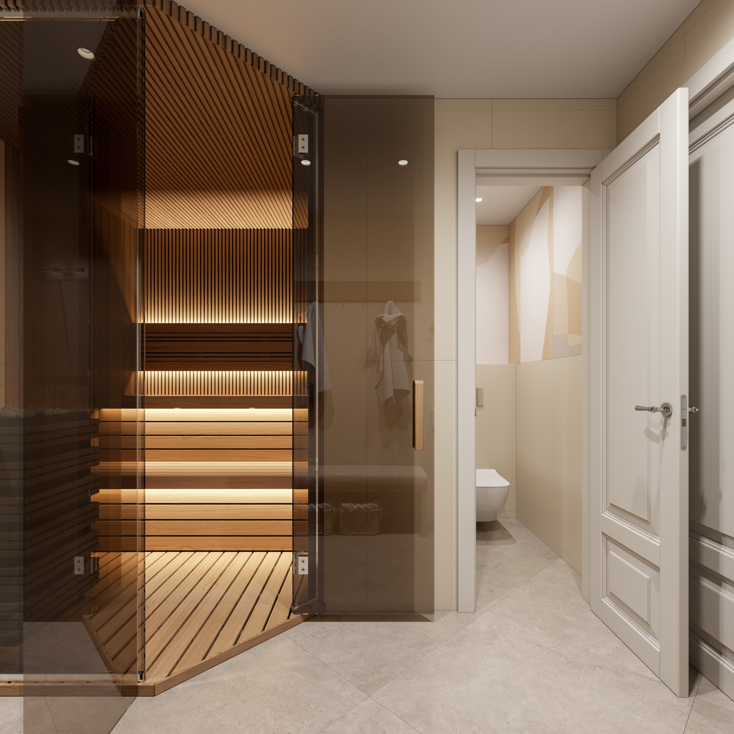 Визуализация Спа зоны в загородном доме