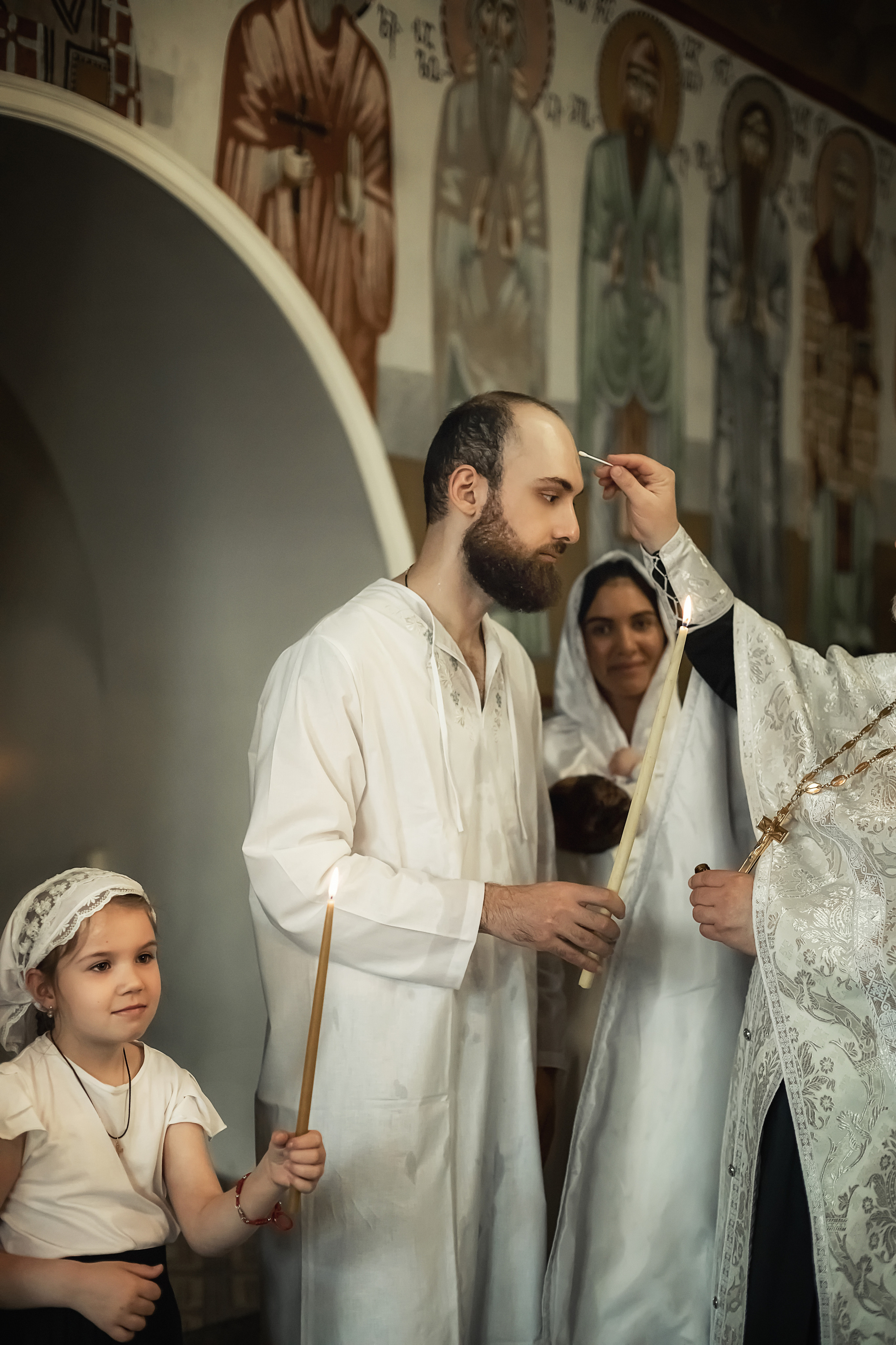КРЕЩЕНИЕ ПАПЫ И ДОЧКИ. ФОТОГРАФ