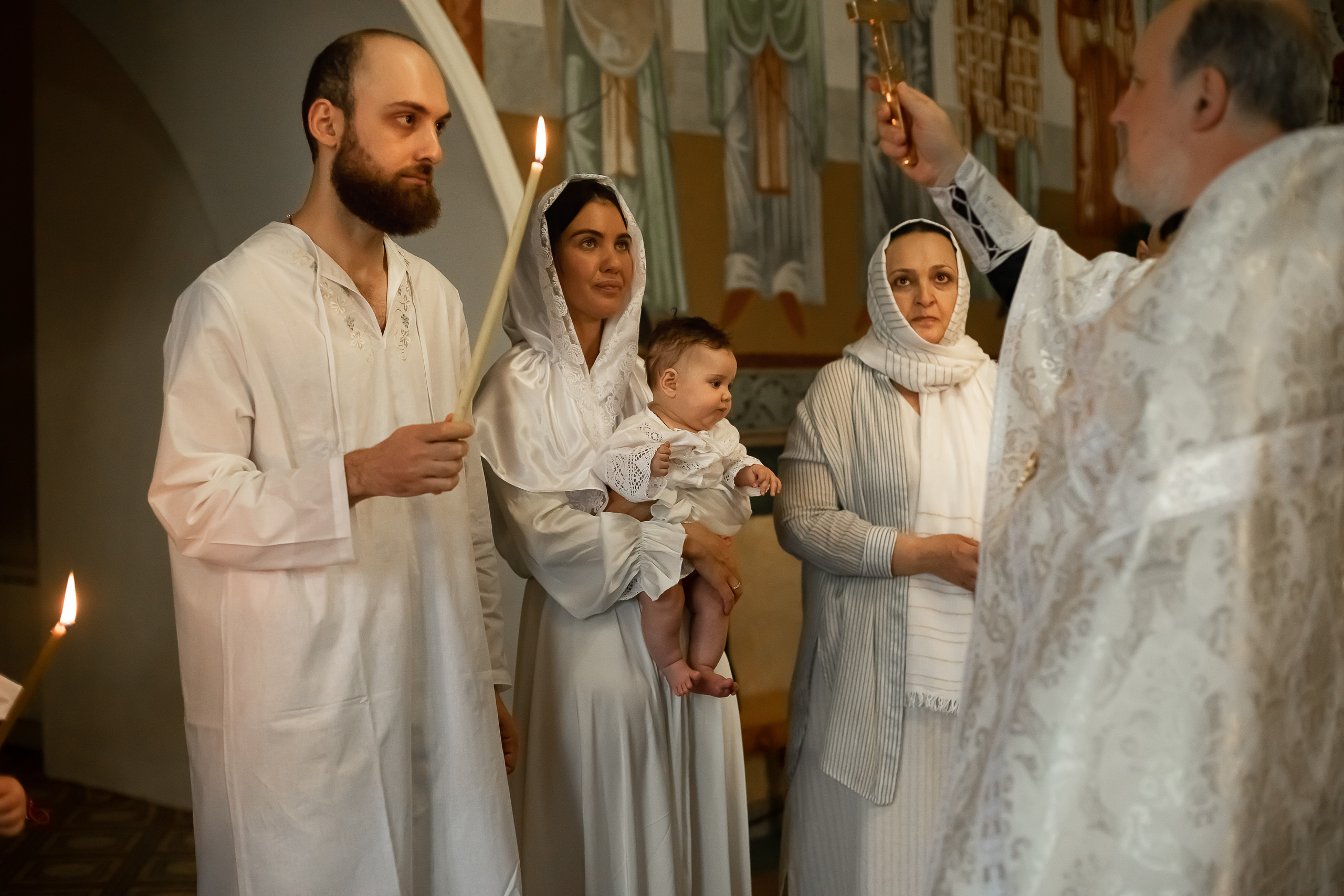 КРЕЩЕНИЕ ПАПЫ И ДОЧКИ. ФОТОГРАФ