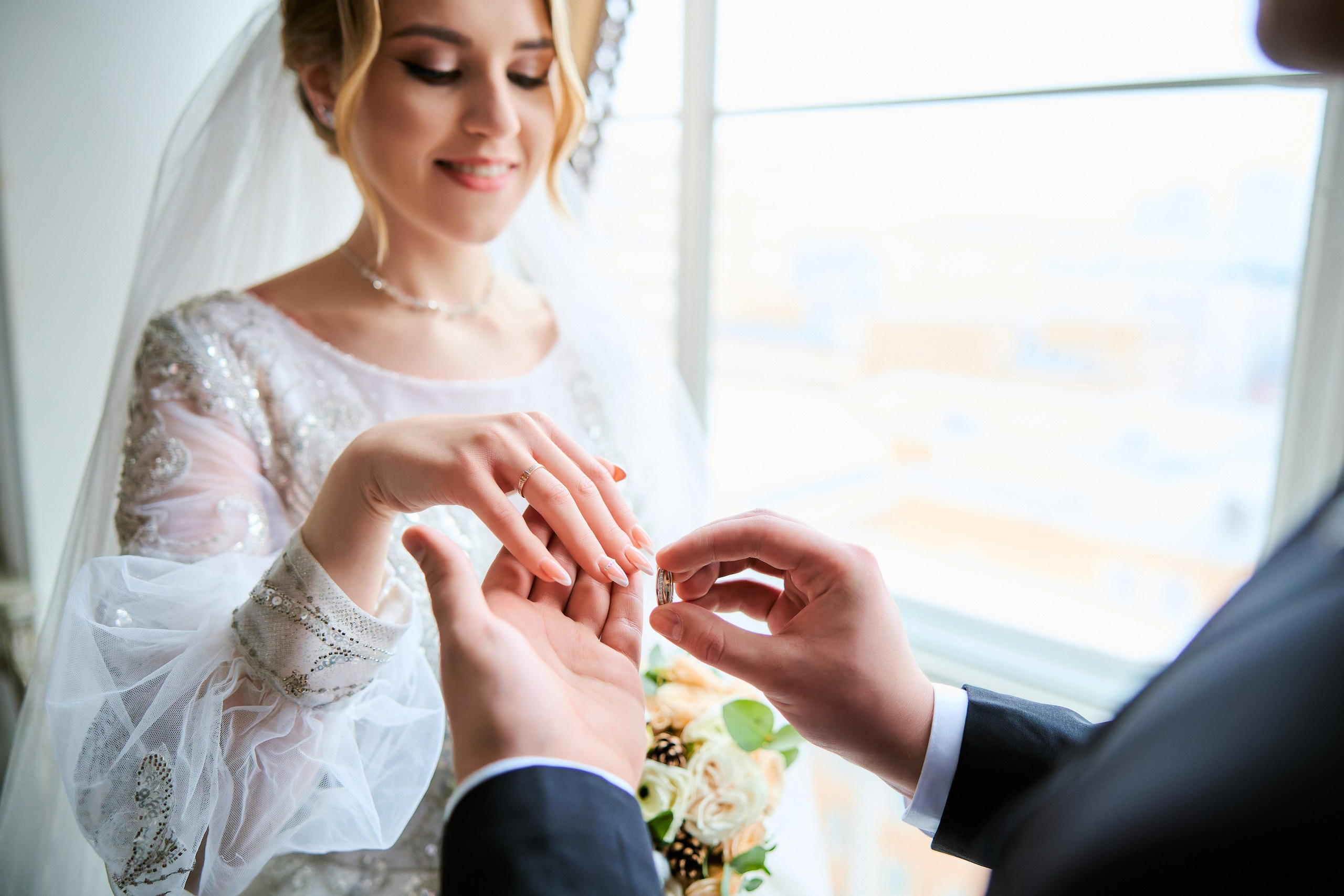 Свадебная фотосессия в студии. Свадебный фотограф Сергей Колбинский