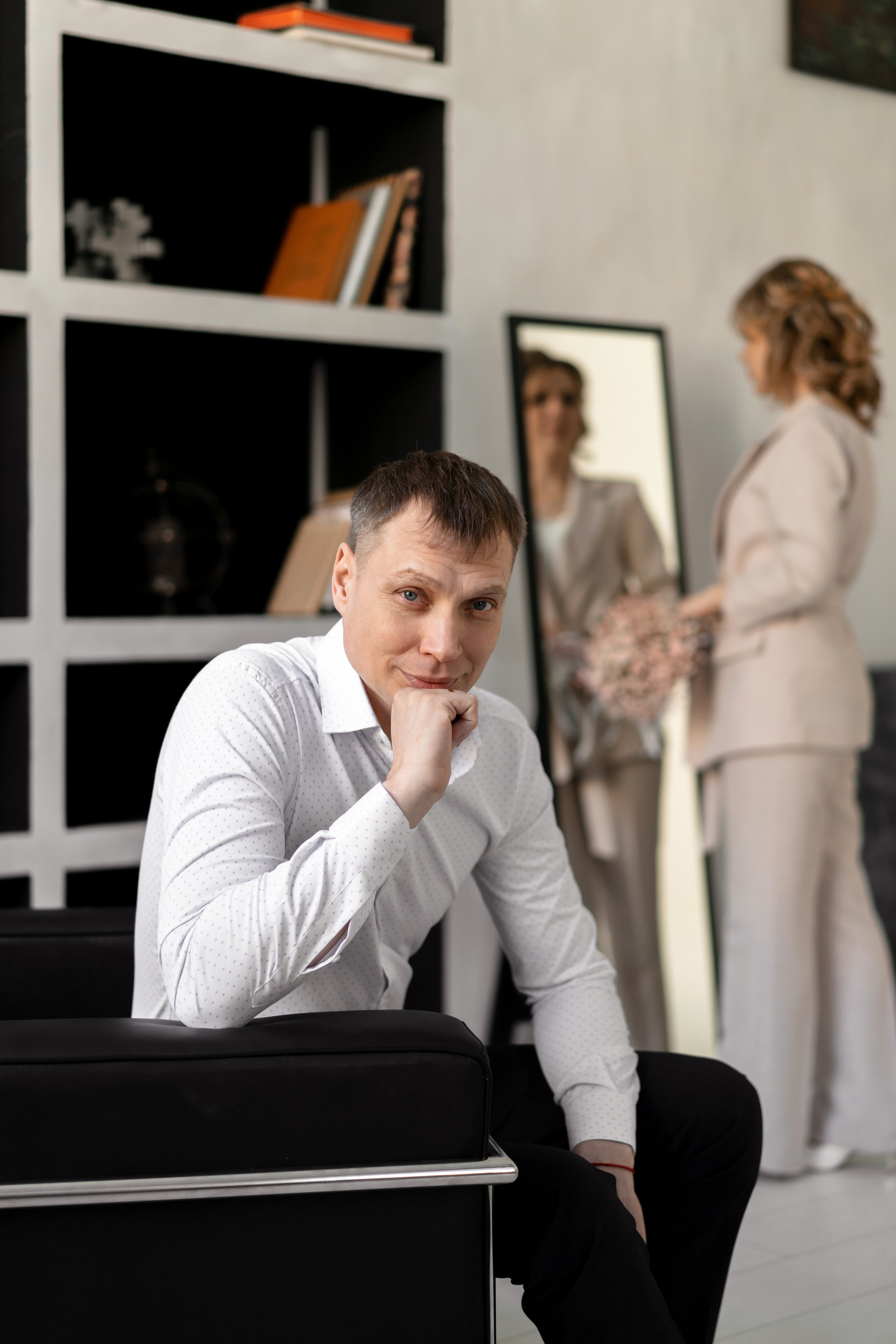 Стильная пара в фотостудии. Семейный и детский фотограф во Владивостоке Мария Гой