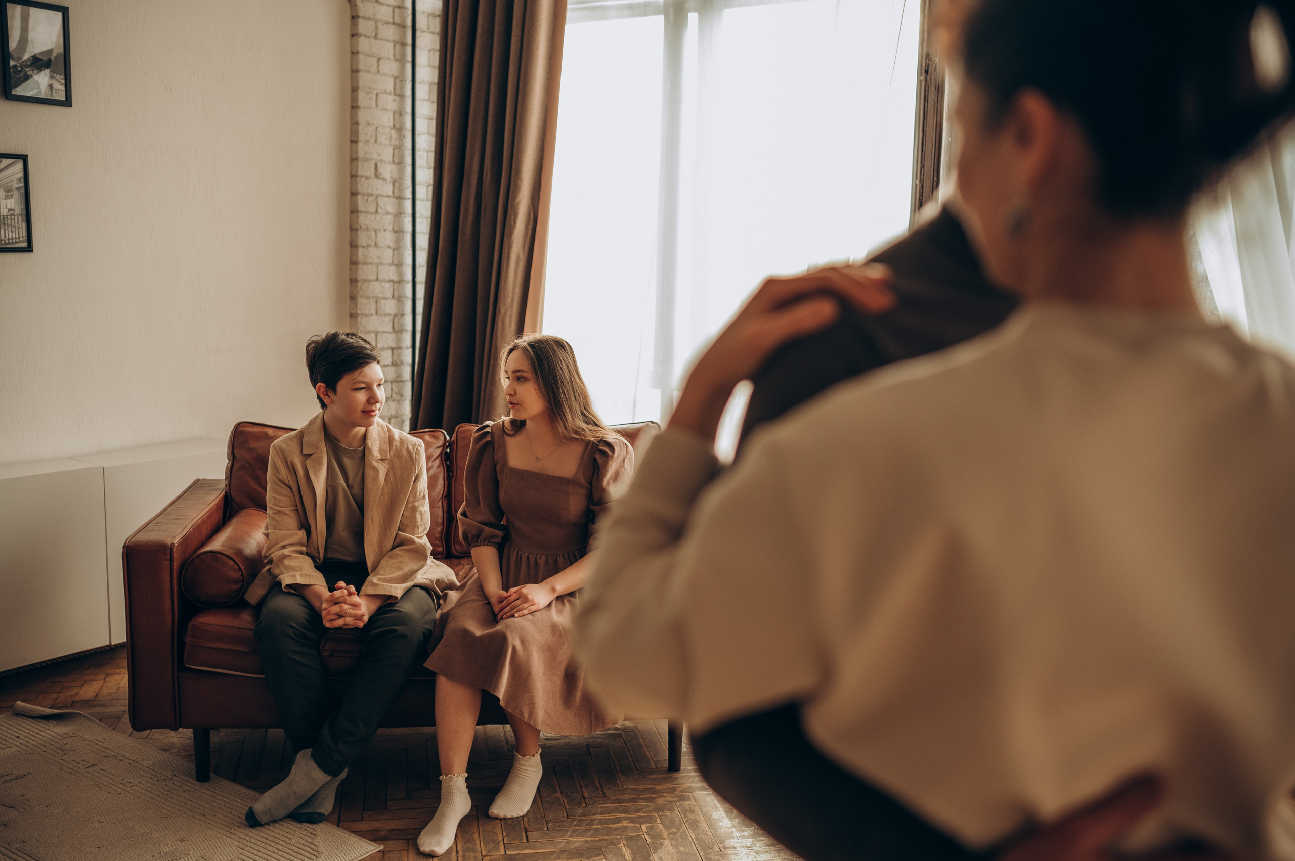 Уютная семейная съёмка в студии. Семейный фотограф в Домодедово и Москве Елена Пичугина