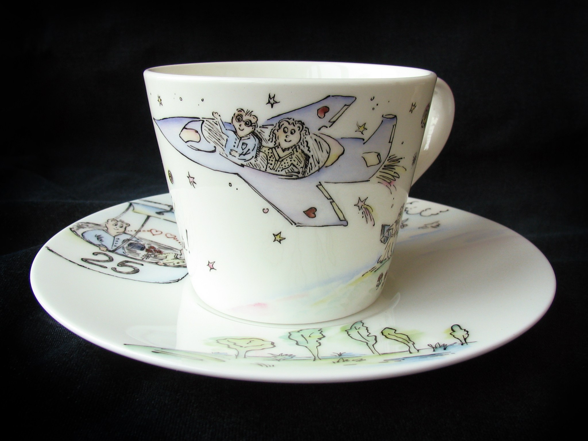 Дарственная надпись на фарфоре. Роспись фарфора в Санкт-Петербурге 