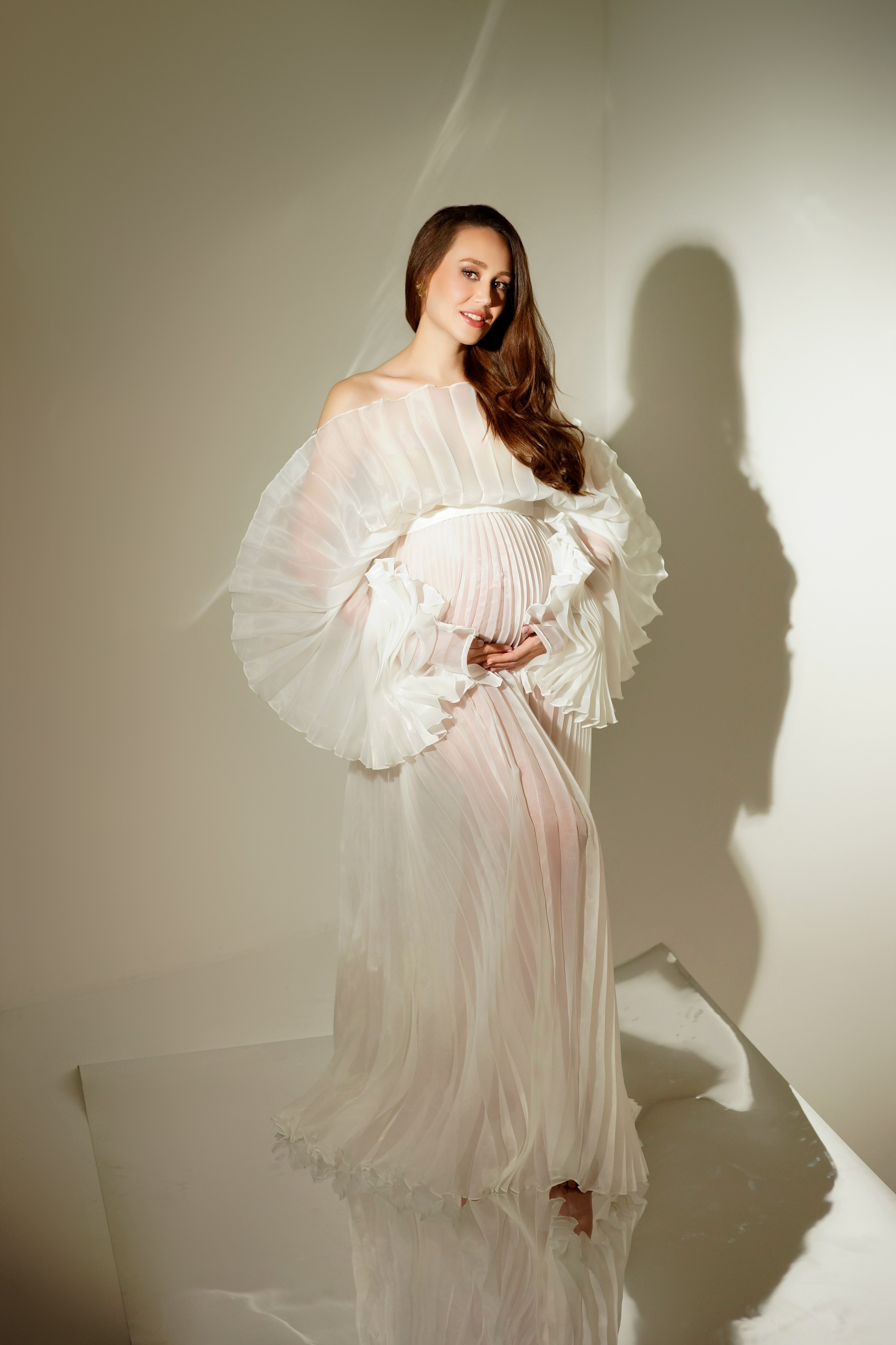 Съёмка беременности в моей фотостудии «НЕБО». Женский фотограф в Химках Алёна Ленёва