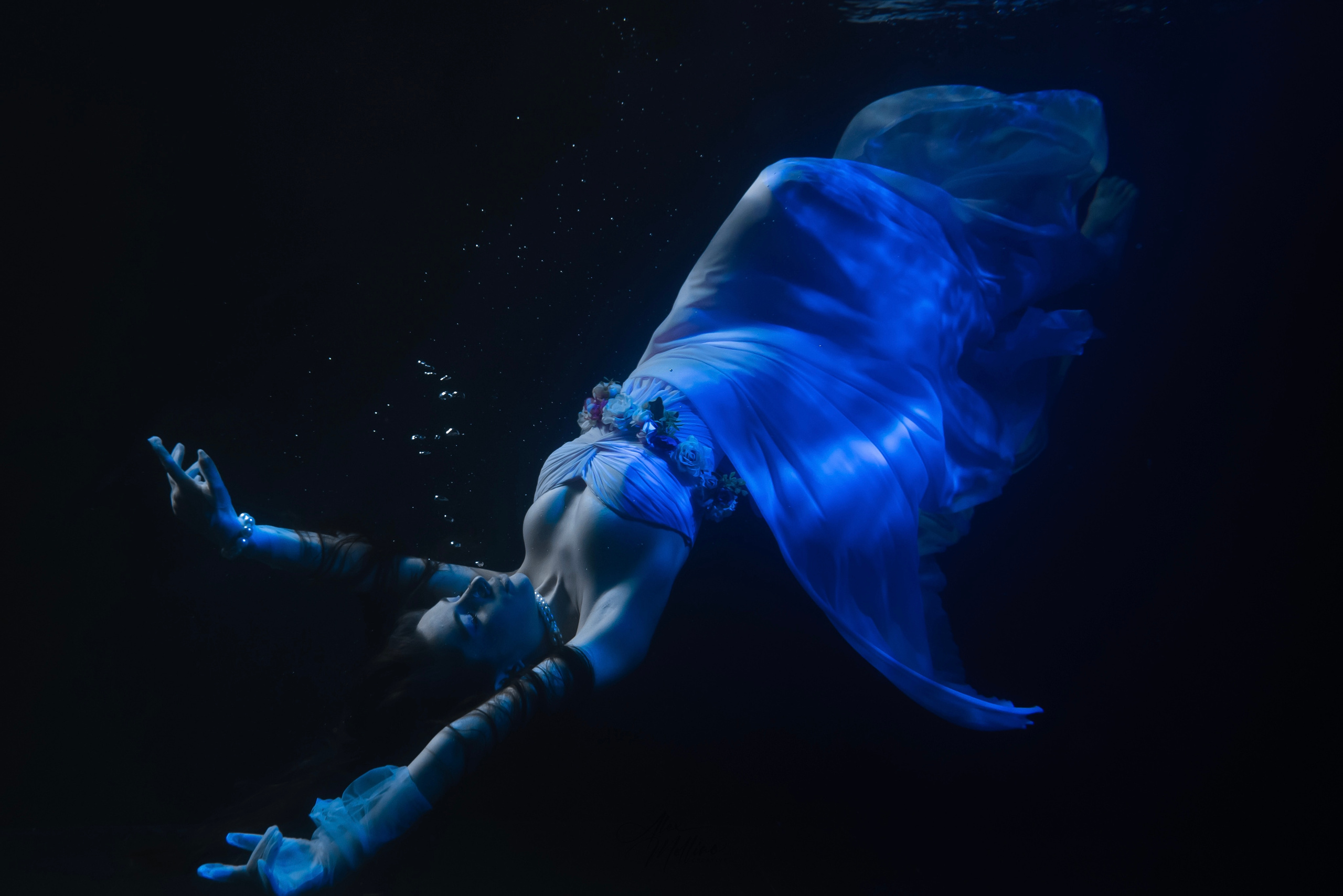 Съёмка в воде в бассейне 