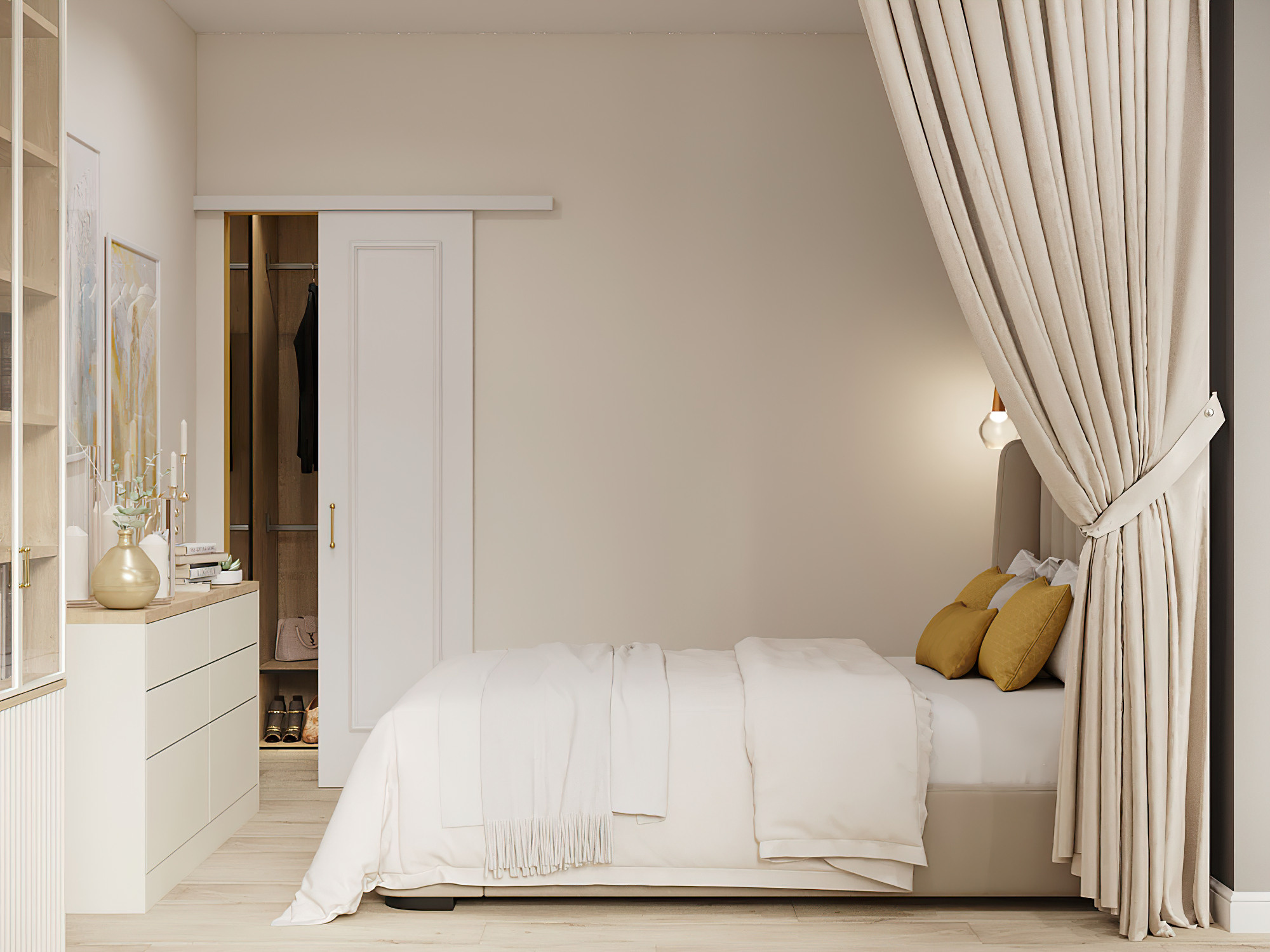 Однушка в стиле современной классики 37 м² г. Москва. Батракова Наталья дизайнер интерьеров Санкт-Петербург Москва Архангель