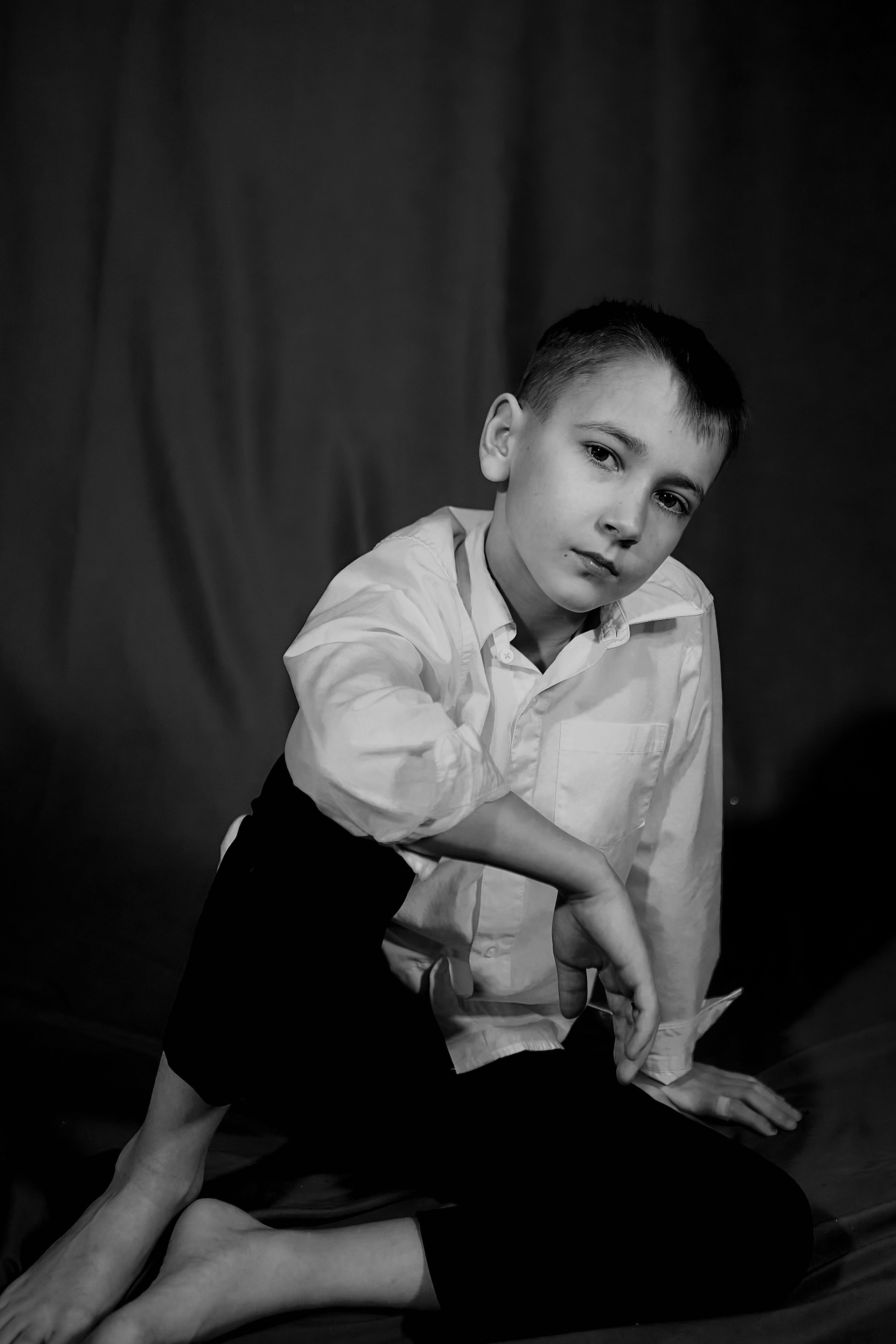 Творческая работа Православного портретного фотографа Николая Голованова.  Абстрактный портрет школьника