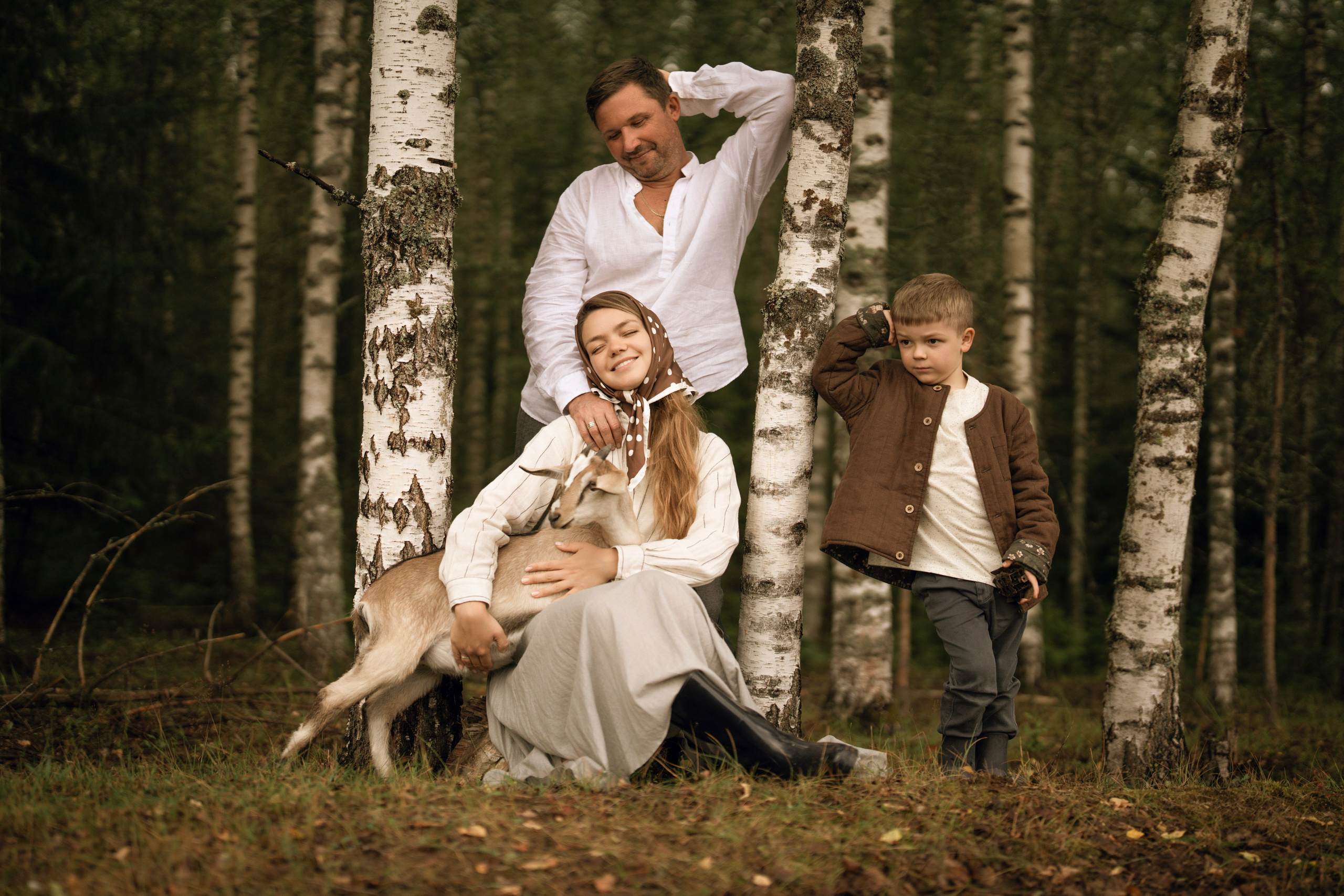 Семейная фотосессия на природе. Стилизованная съёмка.