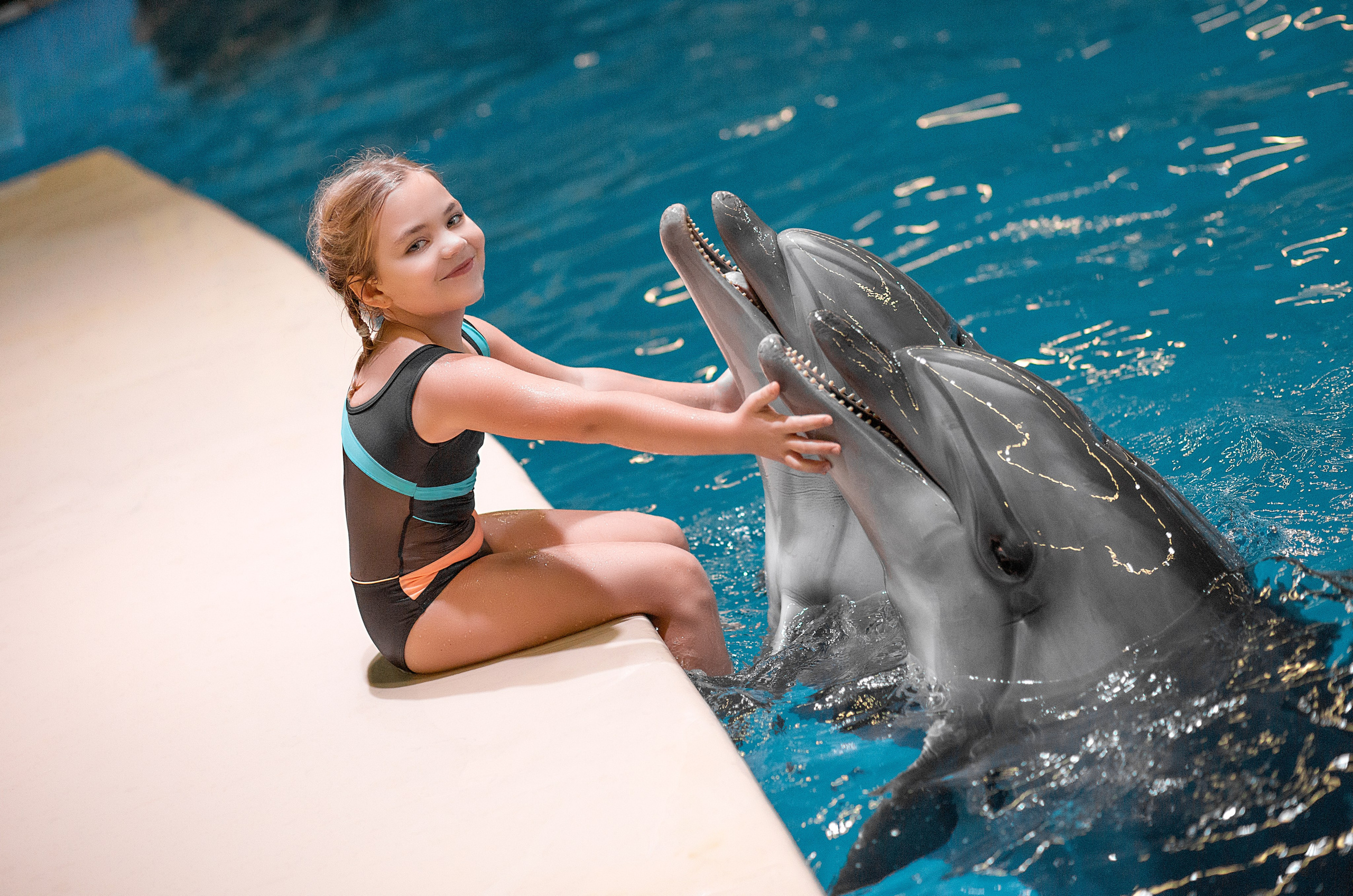 Василиса и дельфины. Фотосессия с лошадьми в Нижнем Новгороде