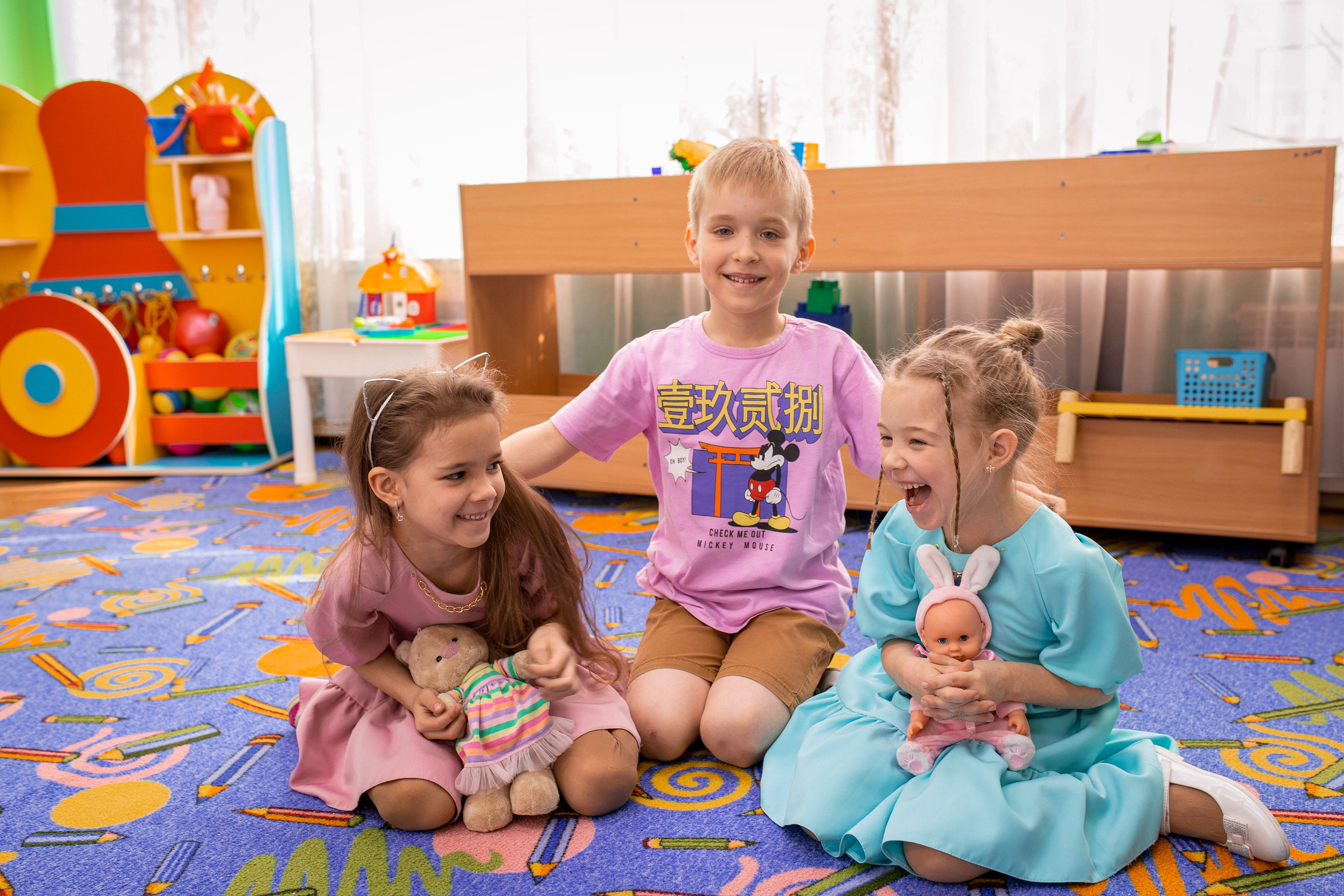 Степа, Даша и Алиса в детском саду. Семейный и детский фотограф город Тында Дарья