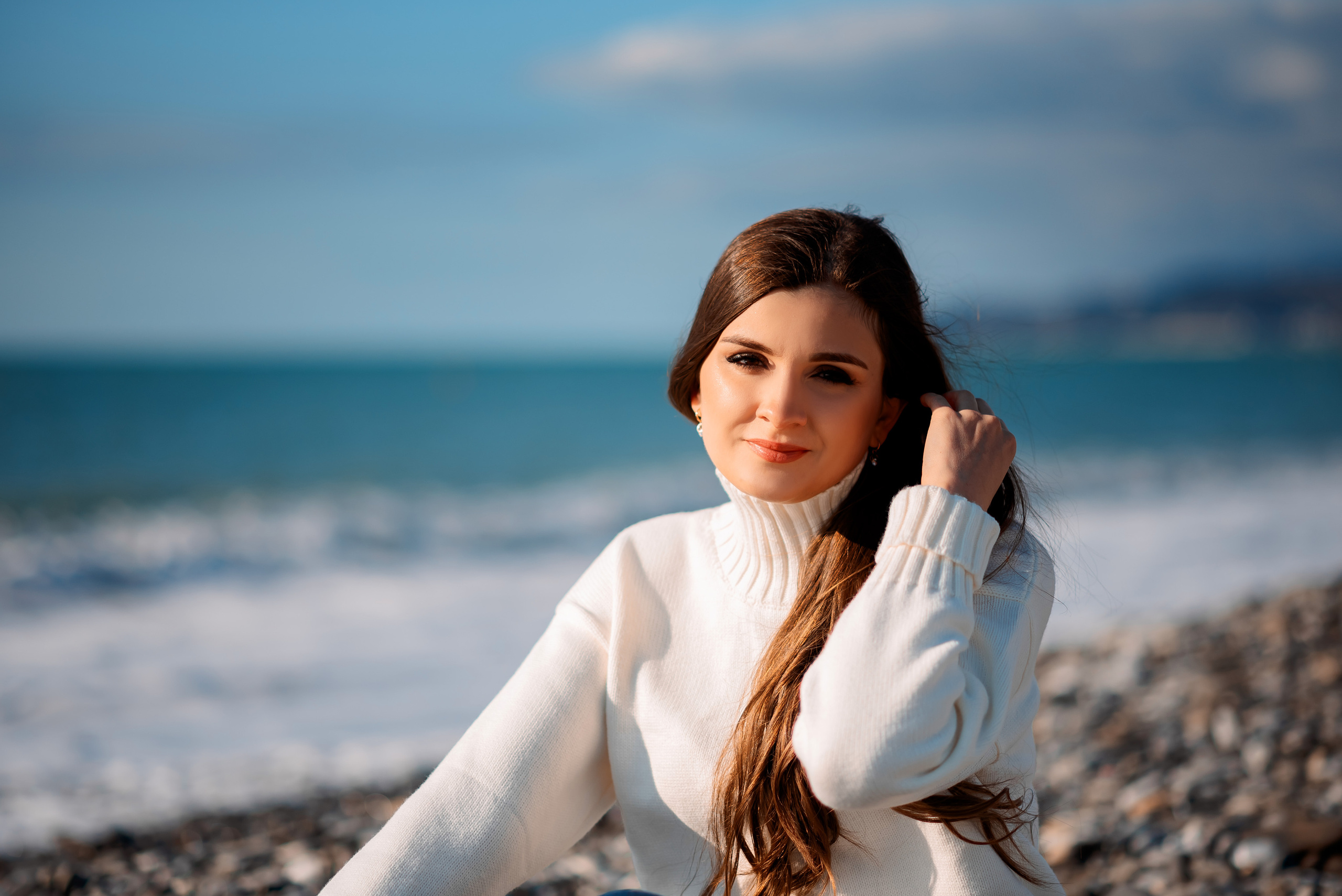 Зимнее море. Семейный и женский фотограф Лоо Краснодар Сочи Энем Татьяна Трибурт