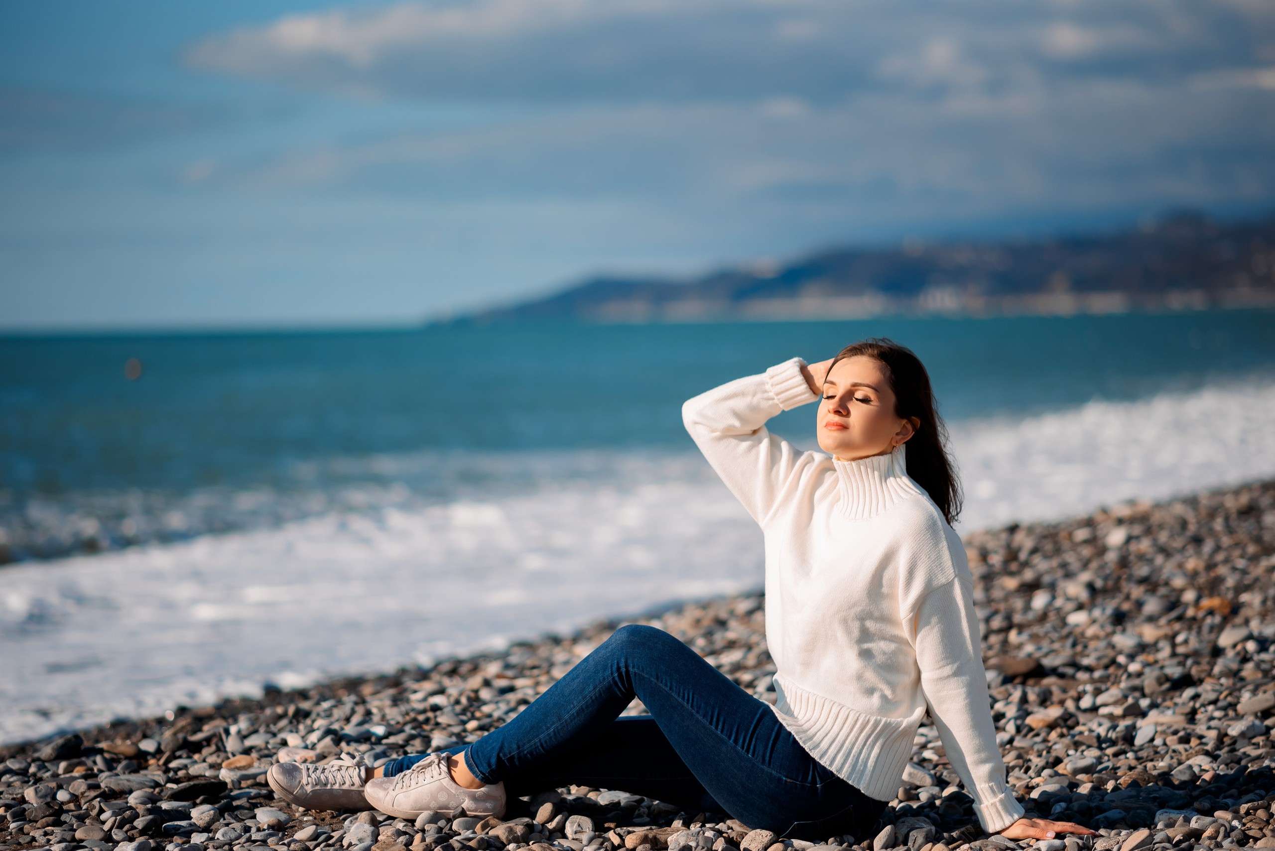Зимнее море. Семейный и женский фотограф Лоо Краснодар Сочи Энем Татьяна Трибурт