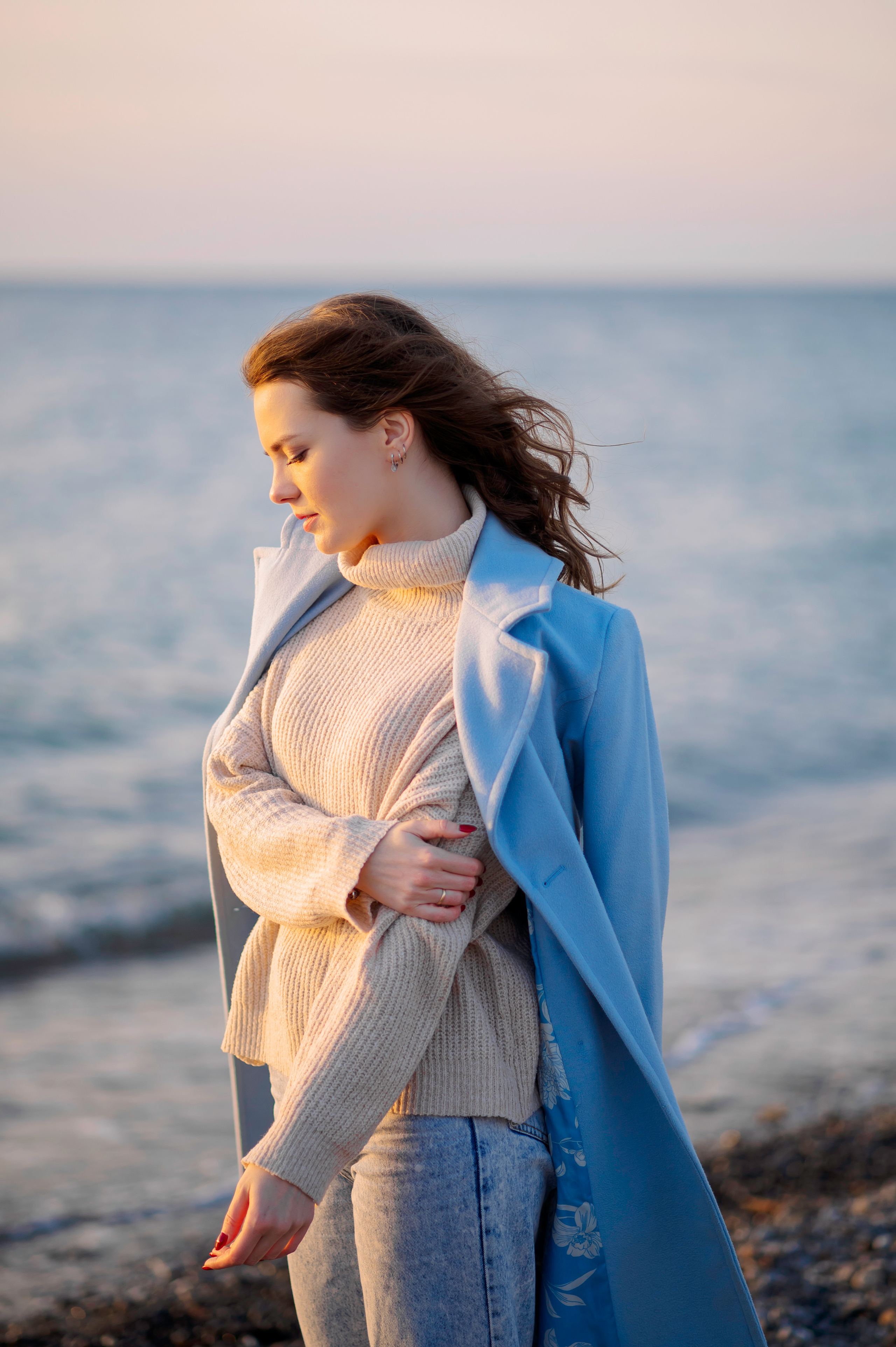 Зимнее море. Семейный и женский фотограф Лоо Краснодар Сочи Энем Татьяна Трибурт