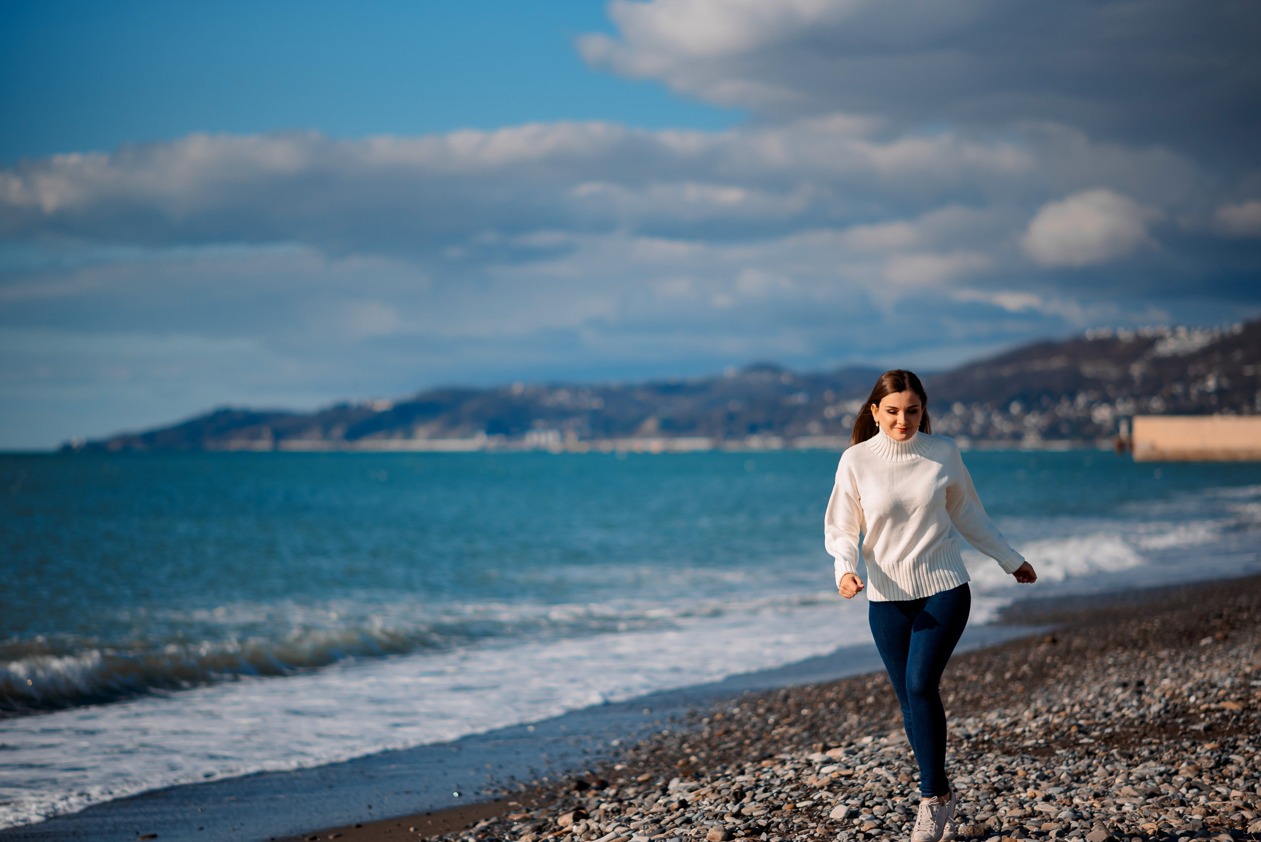 Зимнее море. Семейный и женский фотограф Лоо Краснодар Сочи Энем Татьяна Трибурт