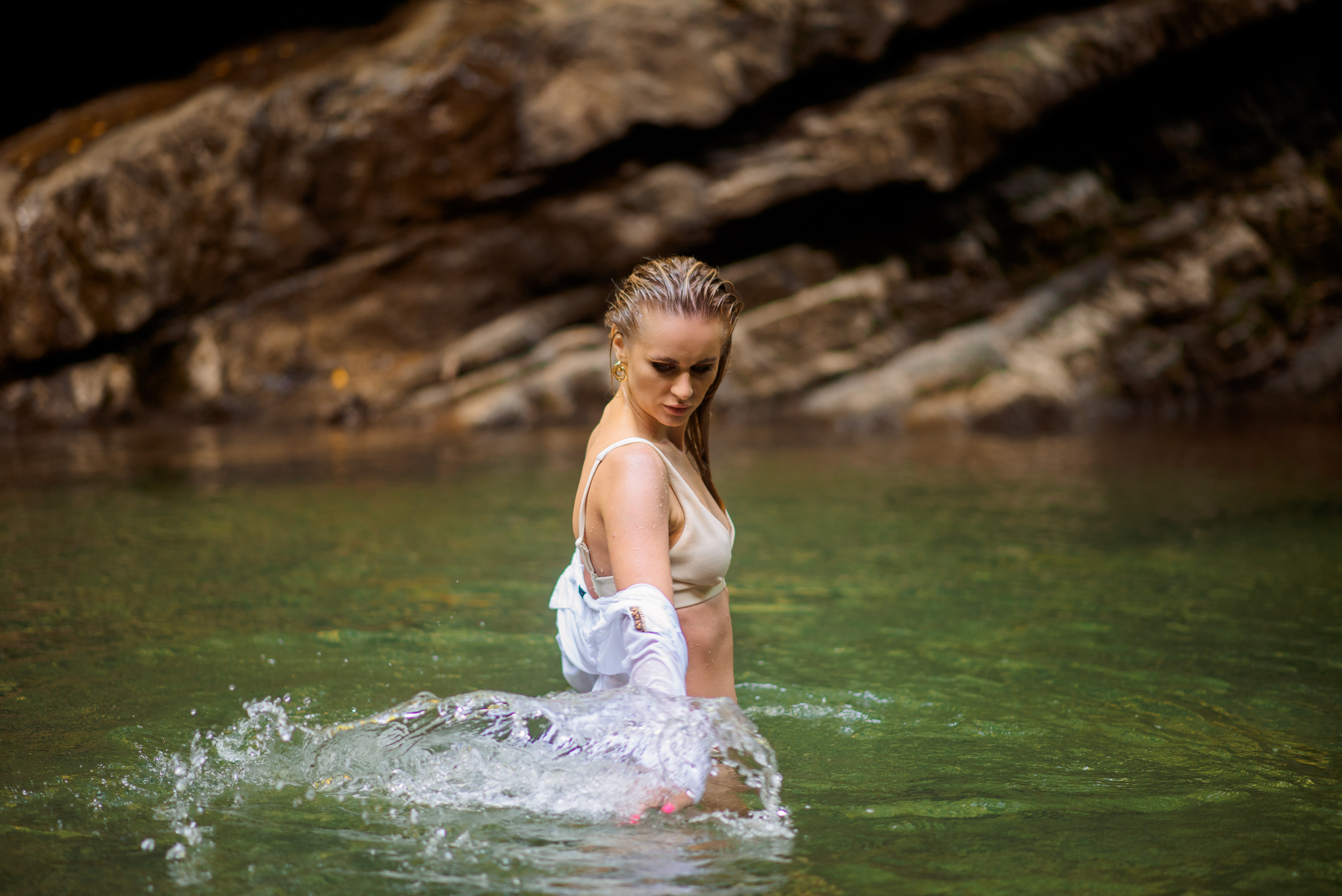 На водопадах. Семейный и женский фотограф Лоо Краснодар Сочи Энем Татьяна Трибурт