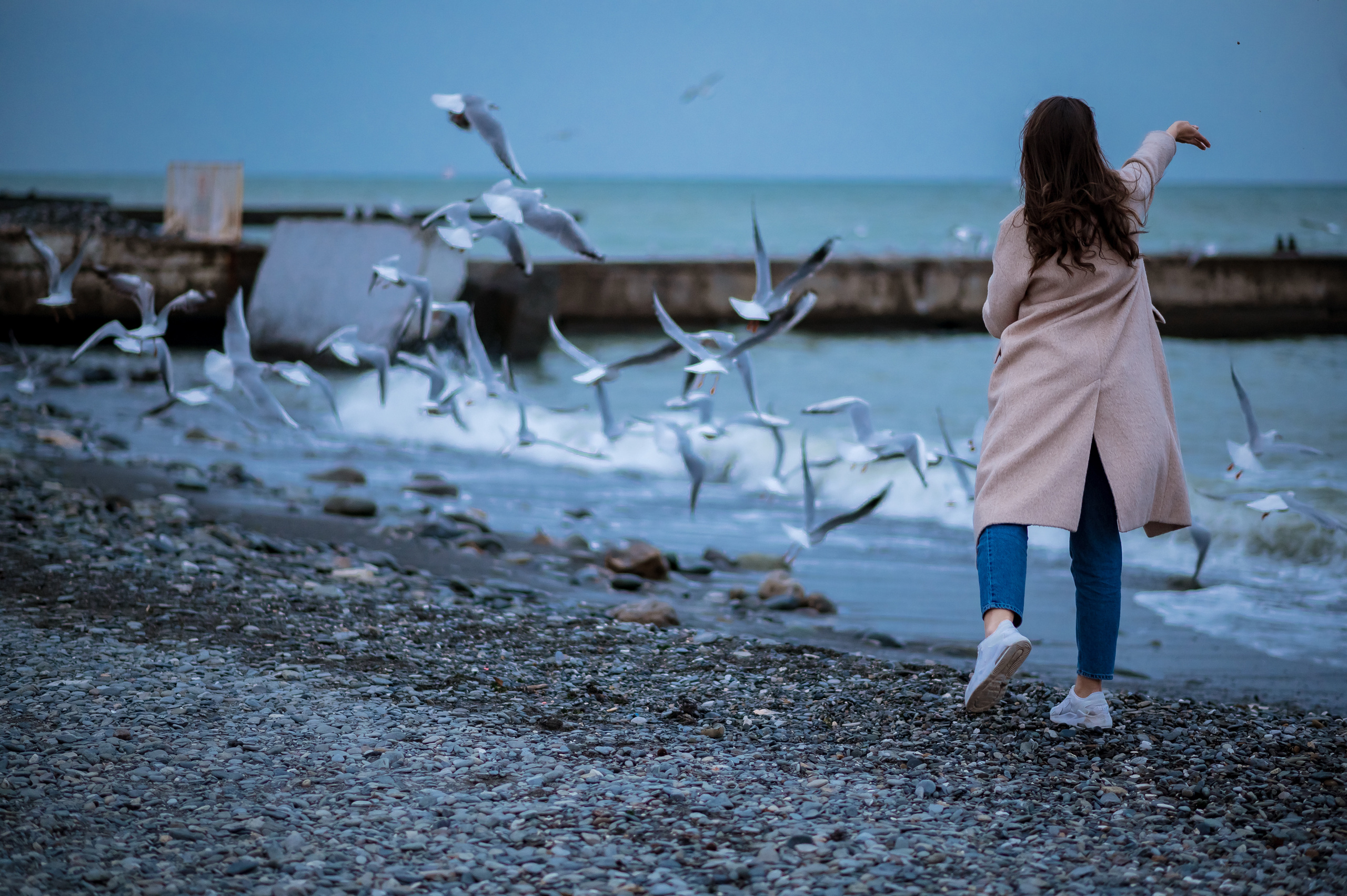 Зимнее море. Семейный и женский фотограф Лоо Краснодар Сочи Энем Татьяна Трибурт