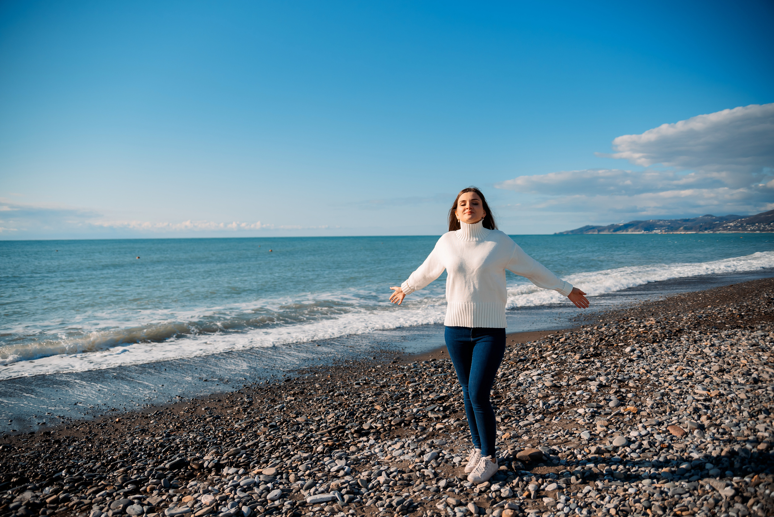 Зимнее море. Семейный и женский фотограф Лоо Краснодар Сочи Энем Татьяна Трибурт