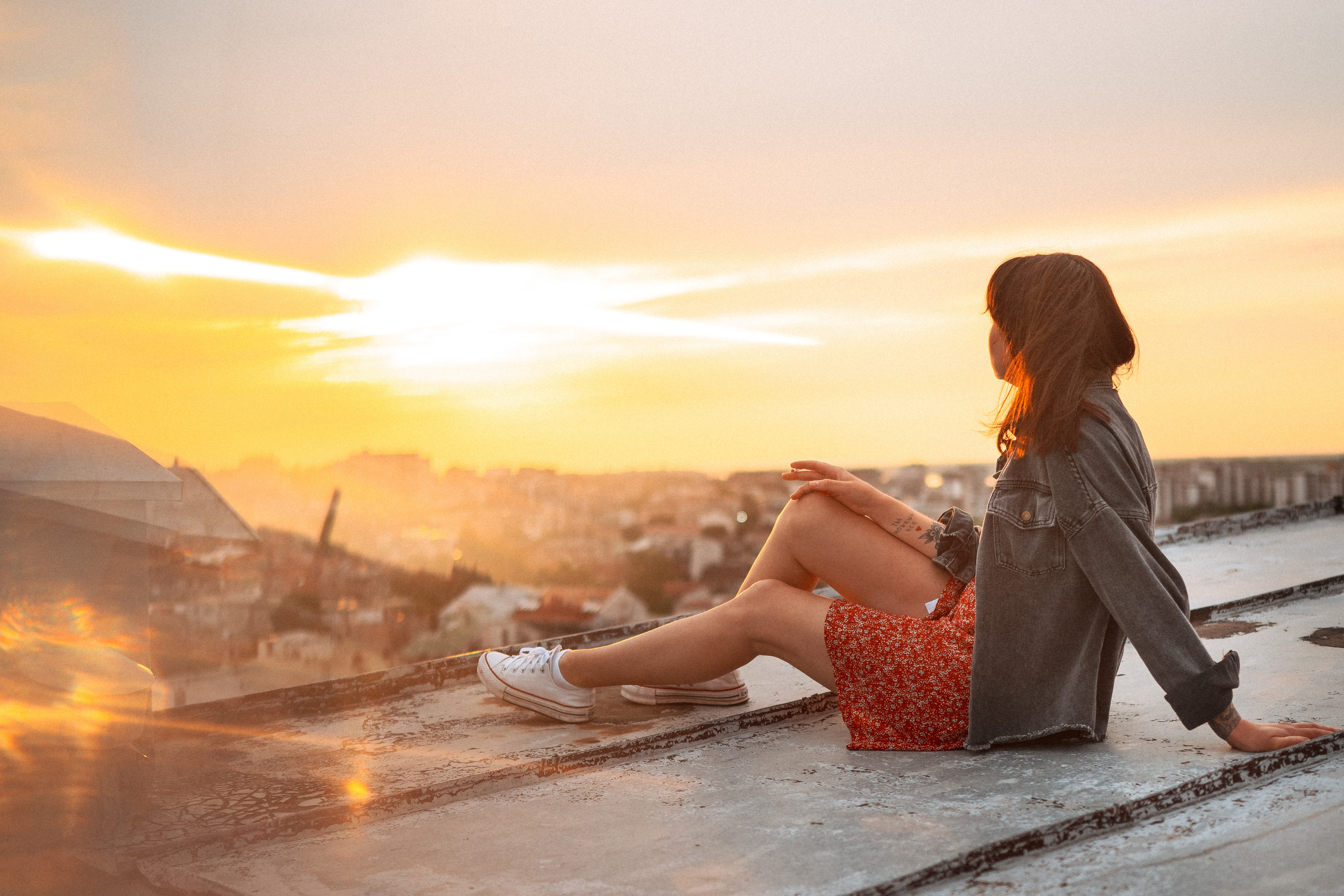 Женский портрет на крыше. Фотограф в Белграде Чугреева Елена