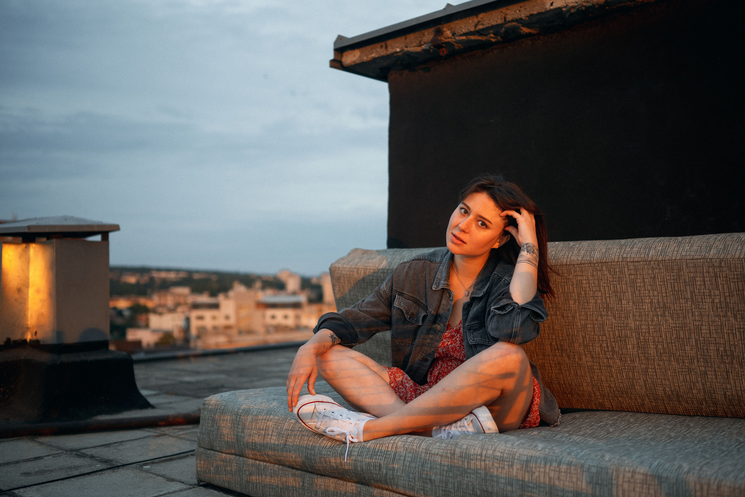 Женский портрет на крыше. Фотограф в Белграде Чугреева Елена
