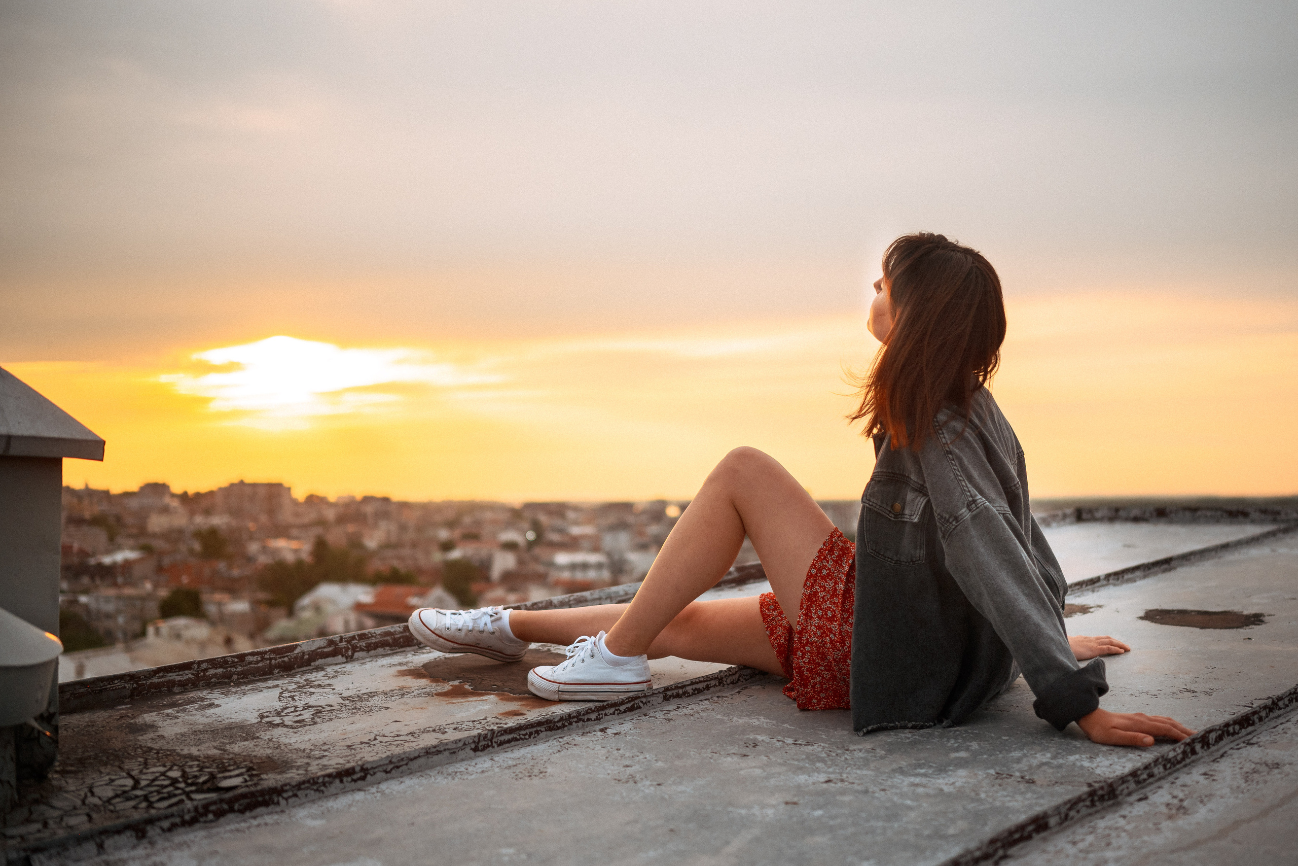 Женский портрет на крыше. Фотограф в Белграде Чугреева Елена