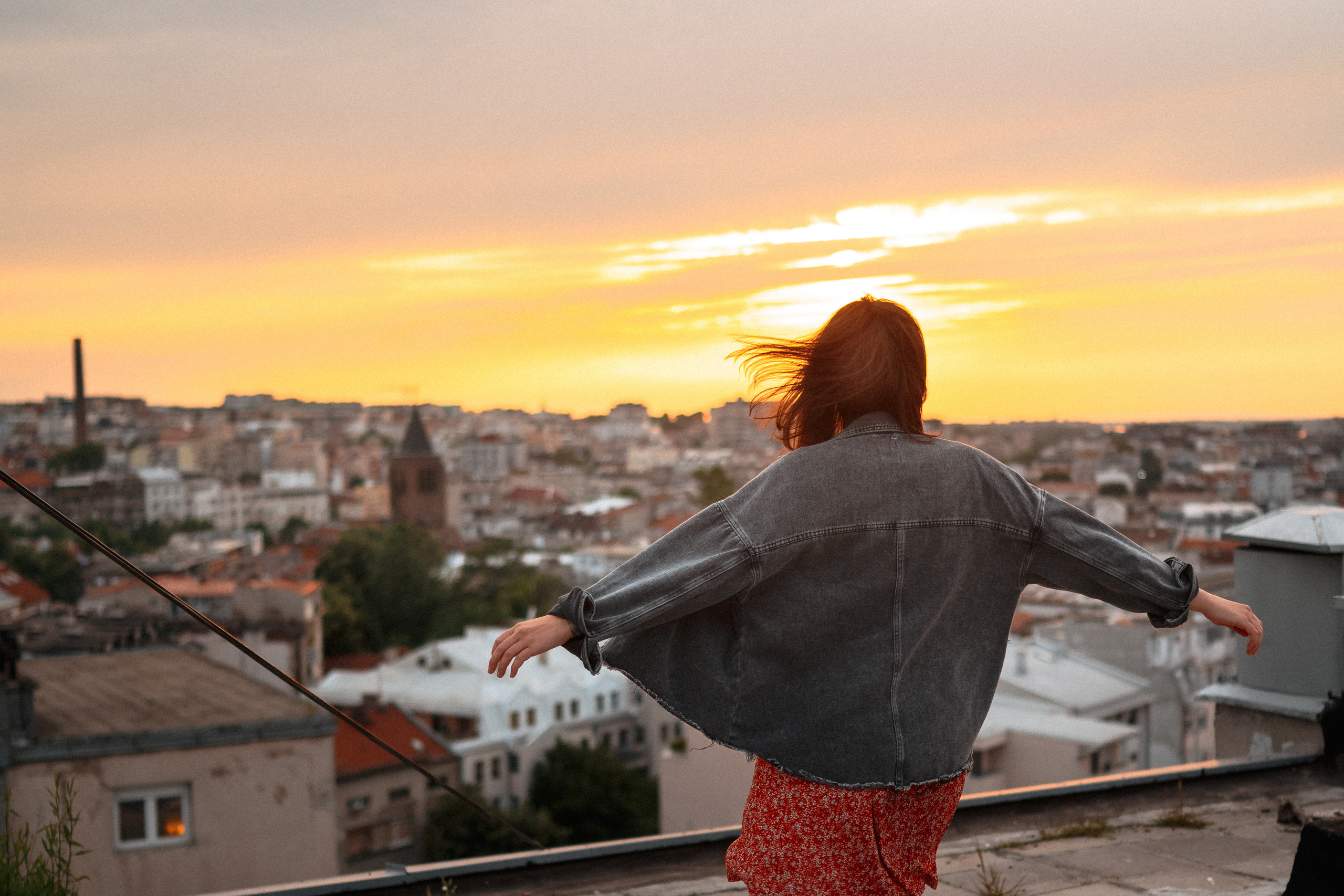Женский портрет на крыше. Фотограф в Белграде Чугреева Елена