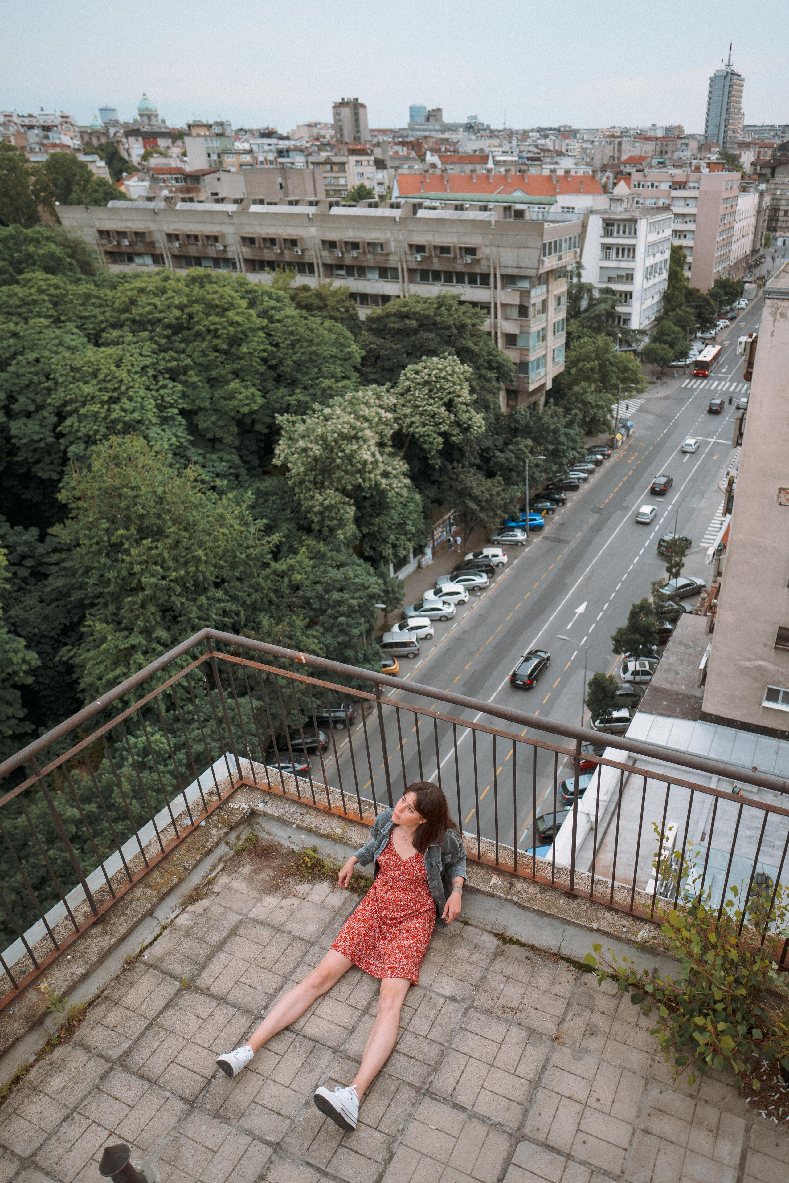 Женский портрет на крыше. Фотограф в Белграде Чугреева Елена