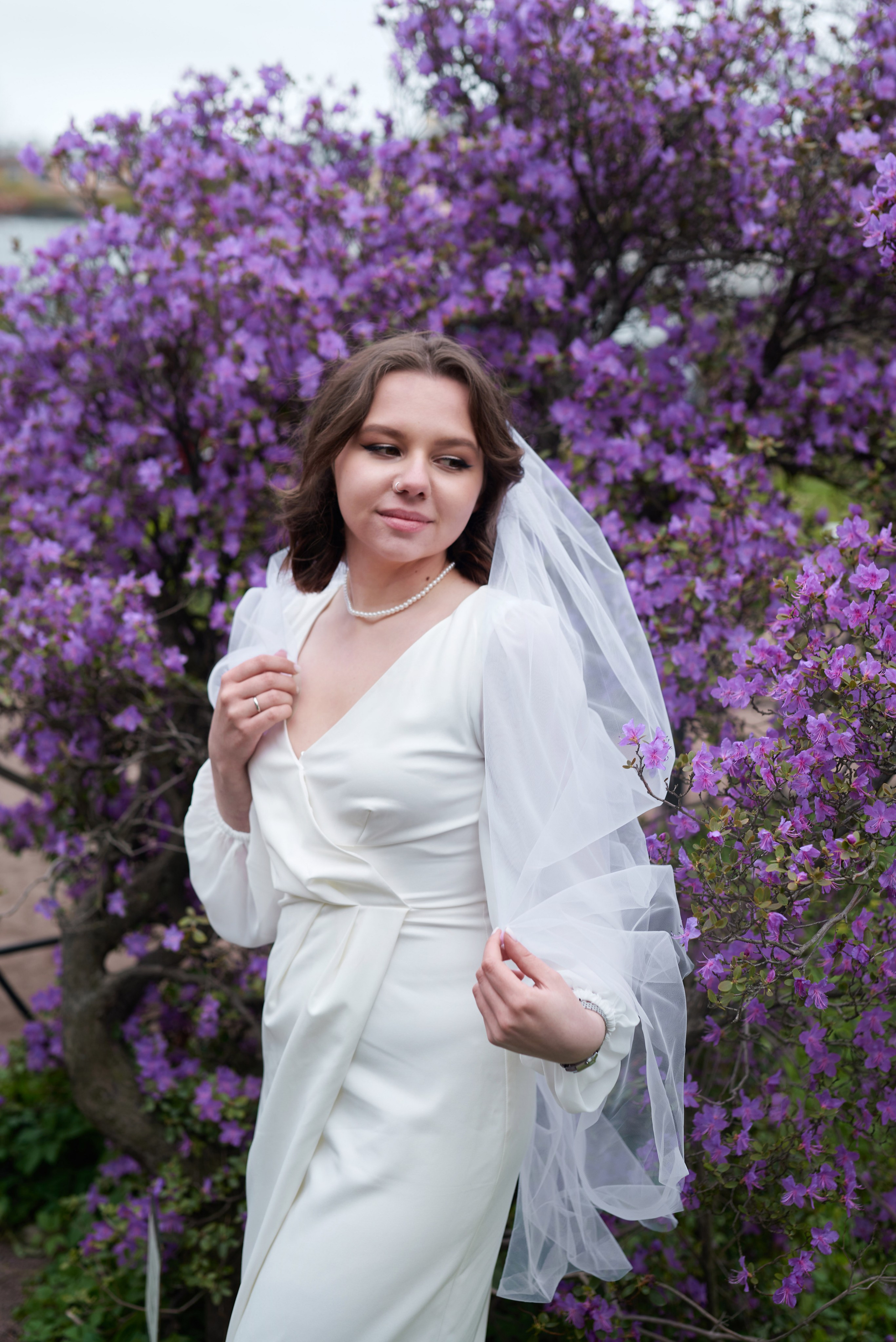 Ксения и Егор (фотосессия в ЗАГСе Петроградского района, Ботаническом саду с сакурой). Портретный, семейный и свадебный фотограф в Санкт-Петербурге и в Пушкине Ширяев Денис