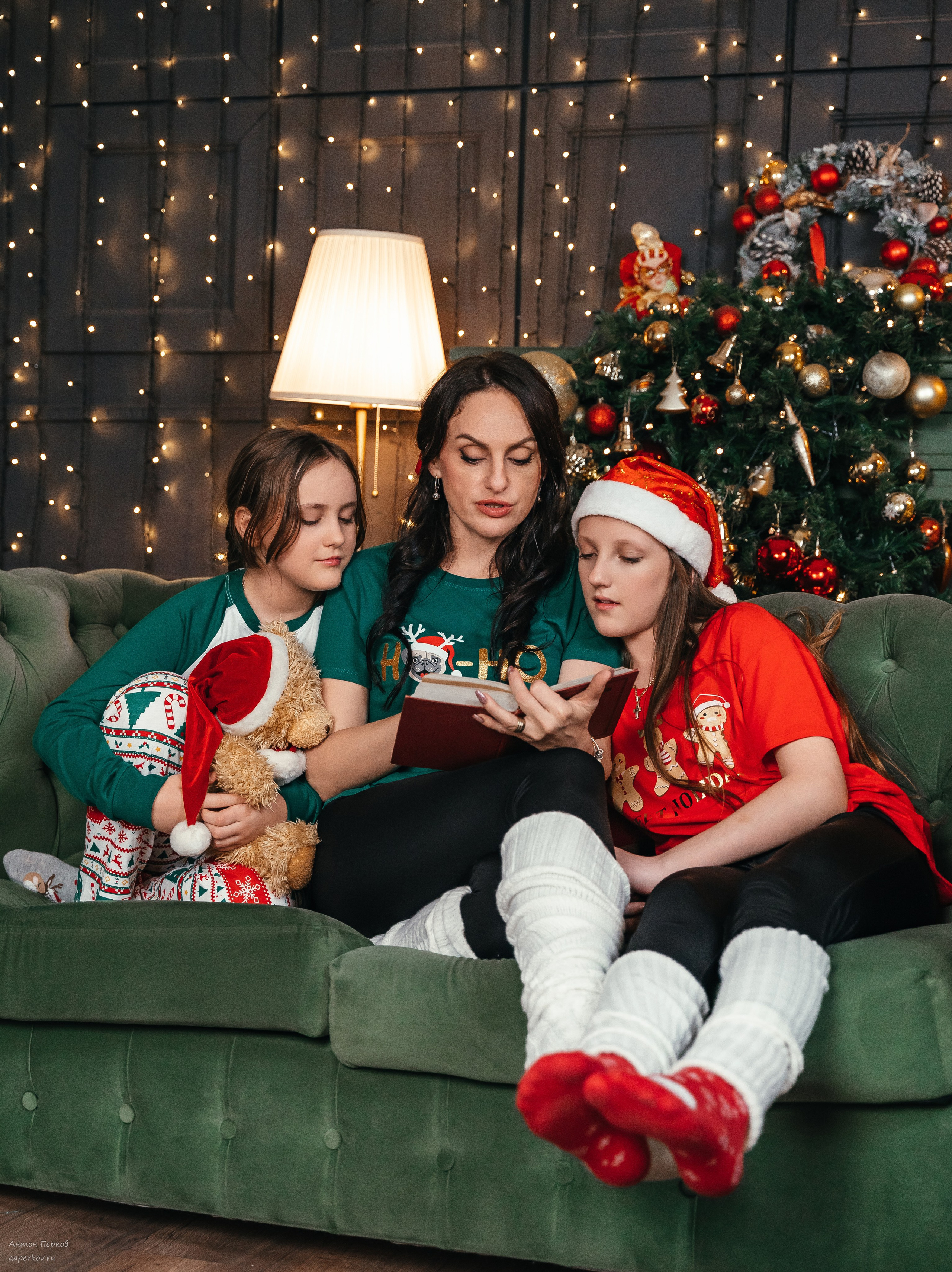 Семейная новогодняя съемка. Фотограф Антон Перков