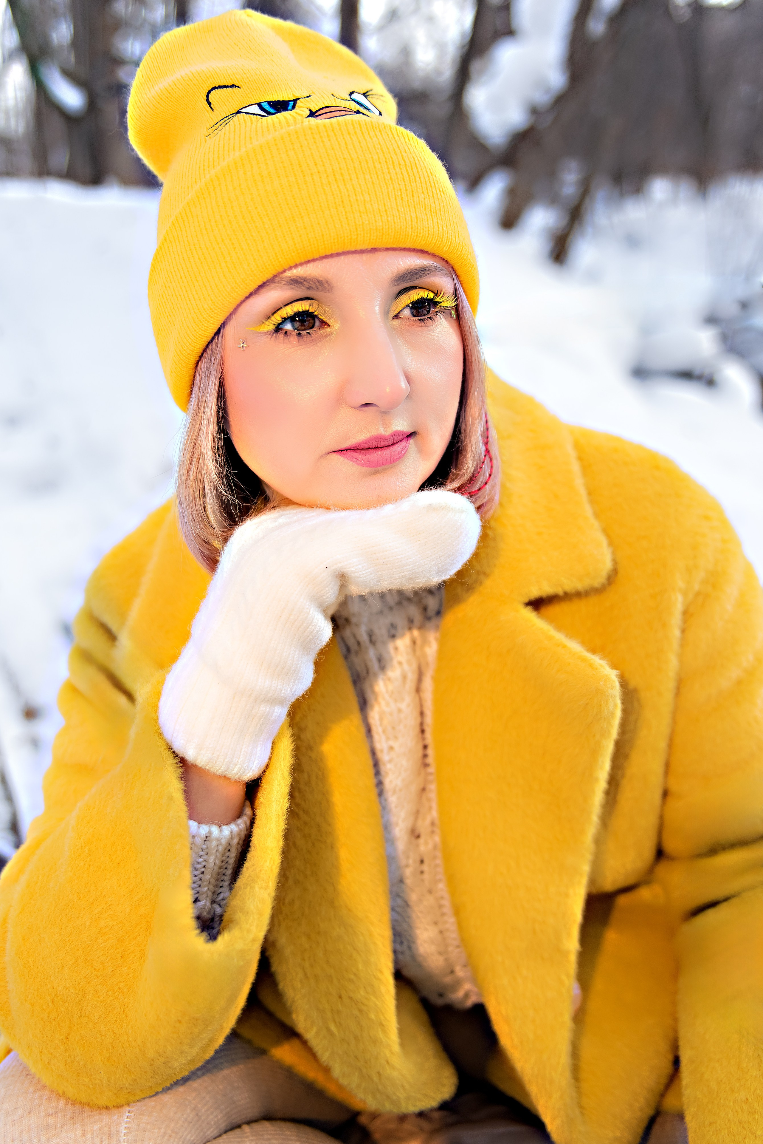 Индивидуальна и портретная фотосессия для Евгении, прогулка в зимнем лесу санатория Дальняя Дача. Семейный и портретный фотограф Кыштым Челябинск Марина Шигапова