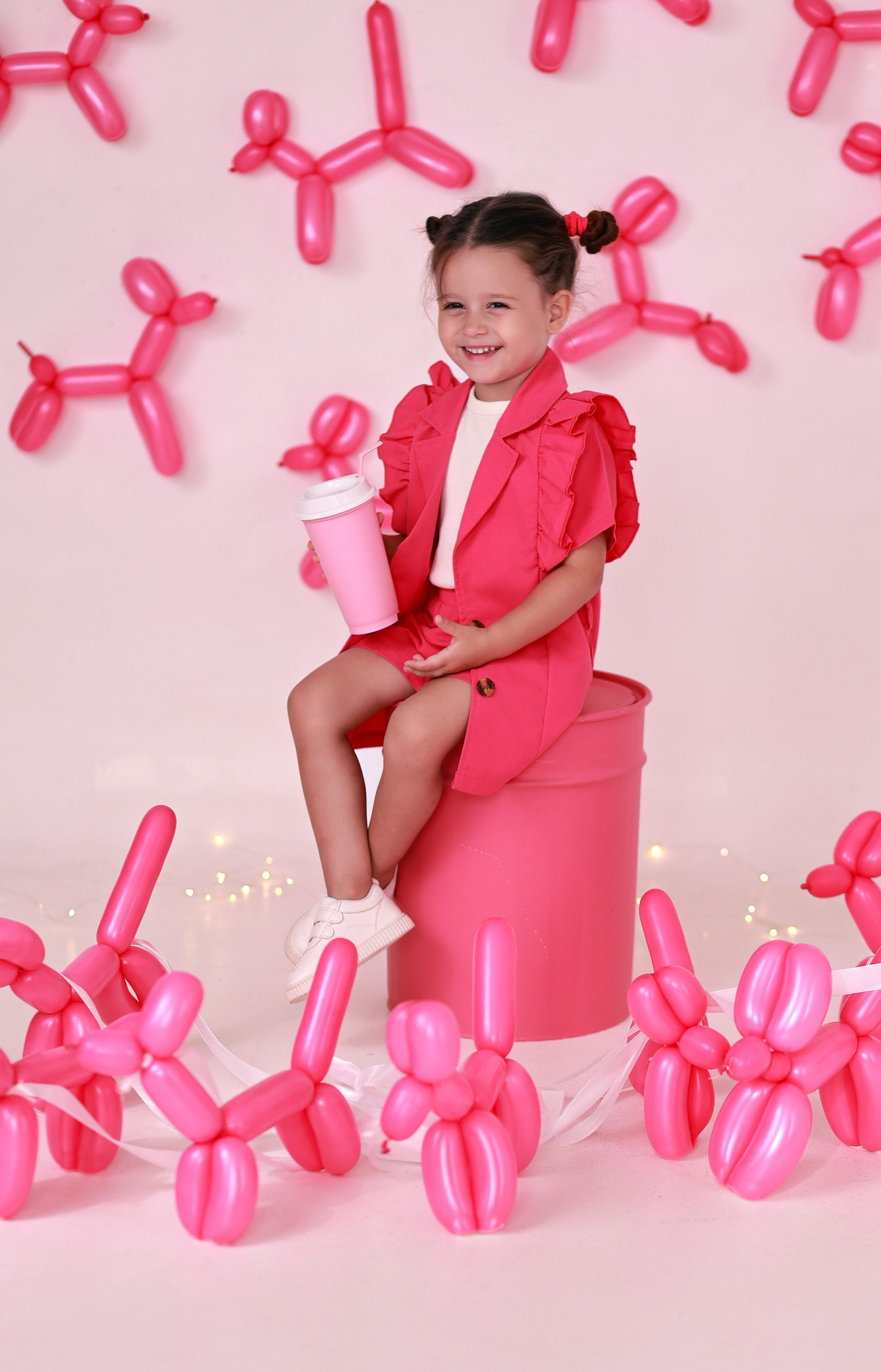 Pink Bubble dog. Детский семейный фотограф Краснодар