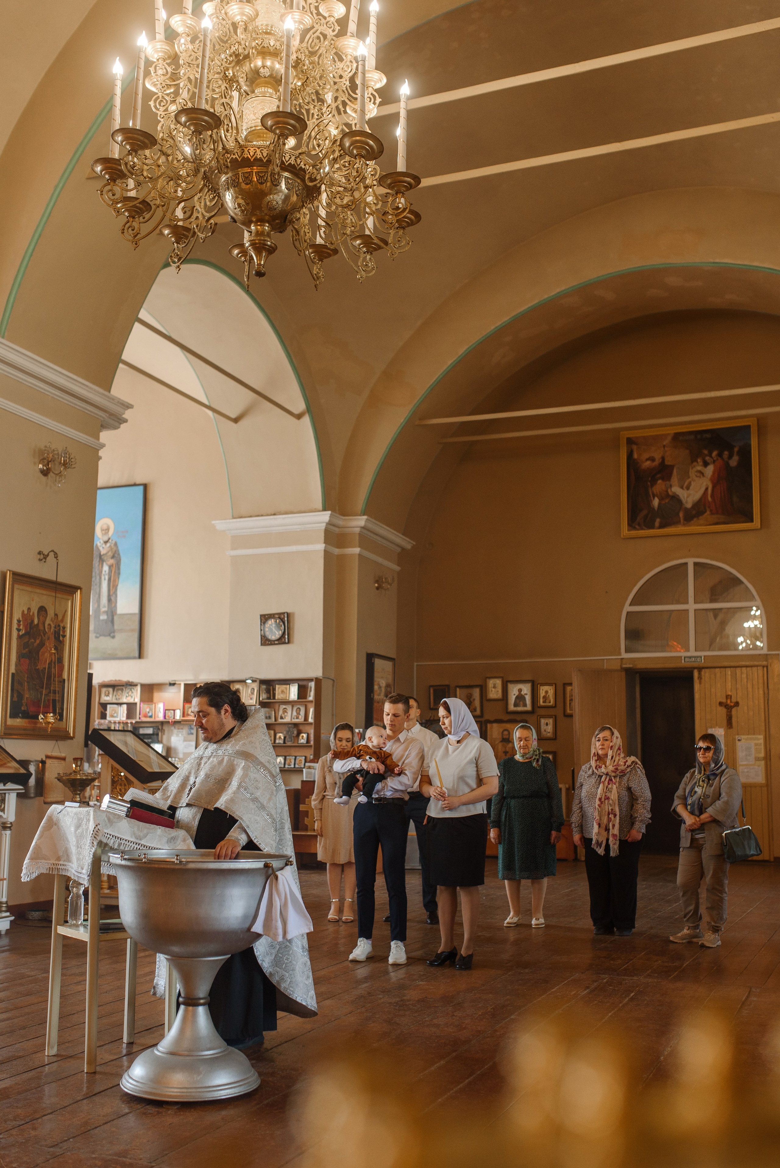 Крещение Кирилла. Церковь Введения во храм Пресвятой Богородицы (Веселовка). Свадебный и семейный Фотограф в Пензе Татьяна Лапоногова