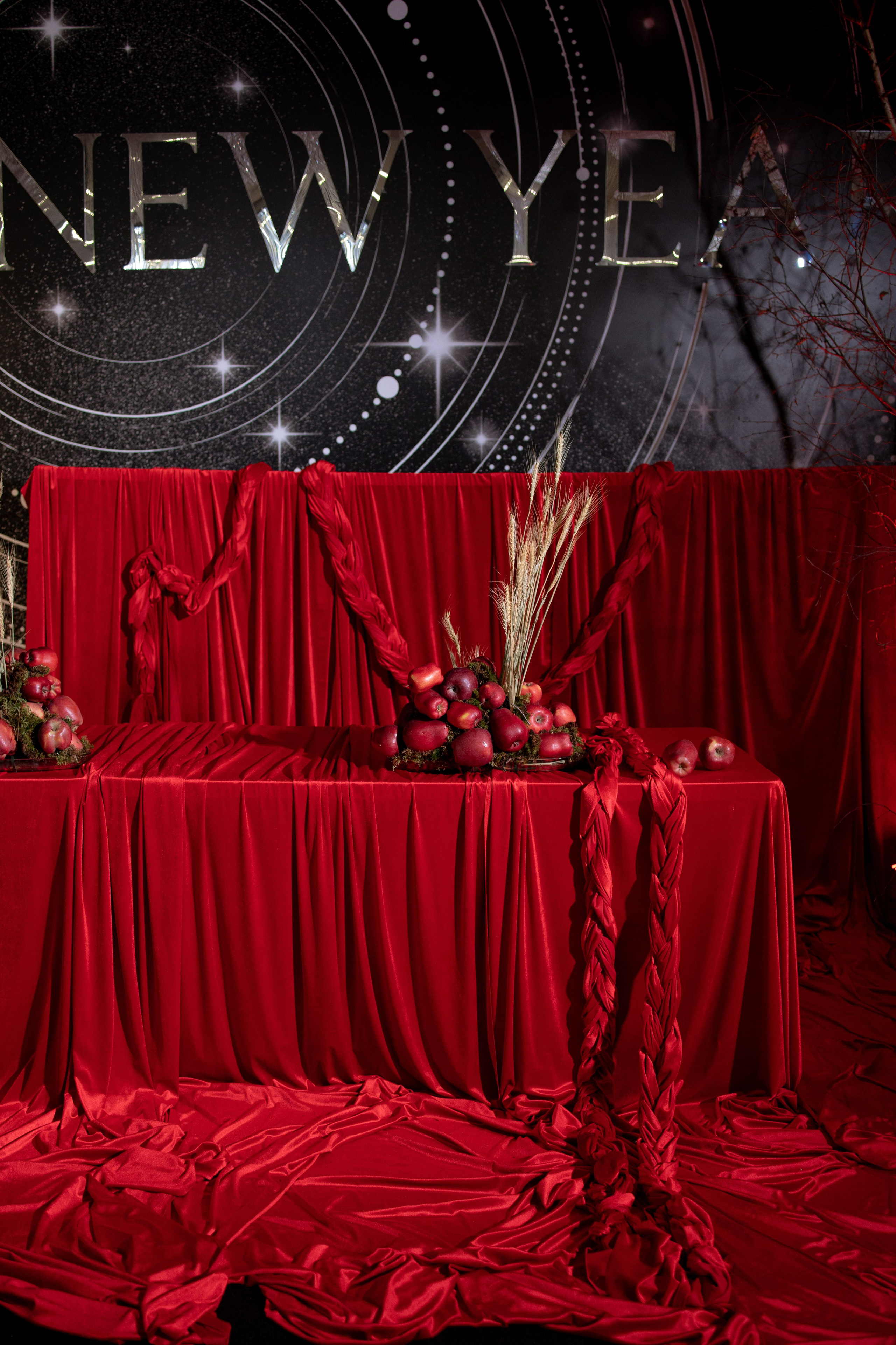 Новогодний корпоратив в фольклорном стиле. Особняк Лемана. Оформление свадеб, декор свадеб Вера Маркова, Москва