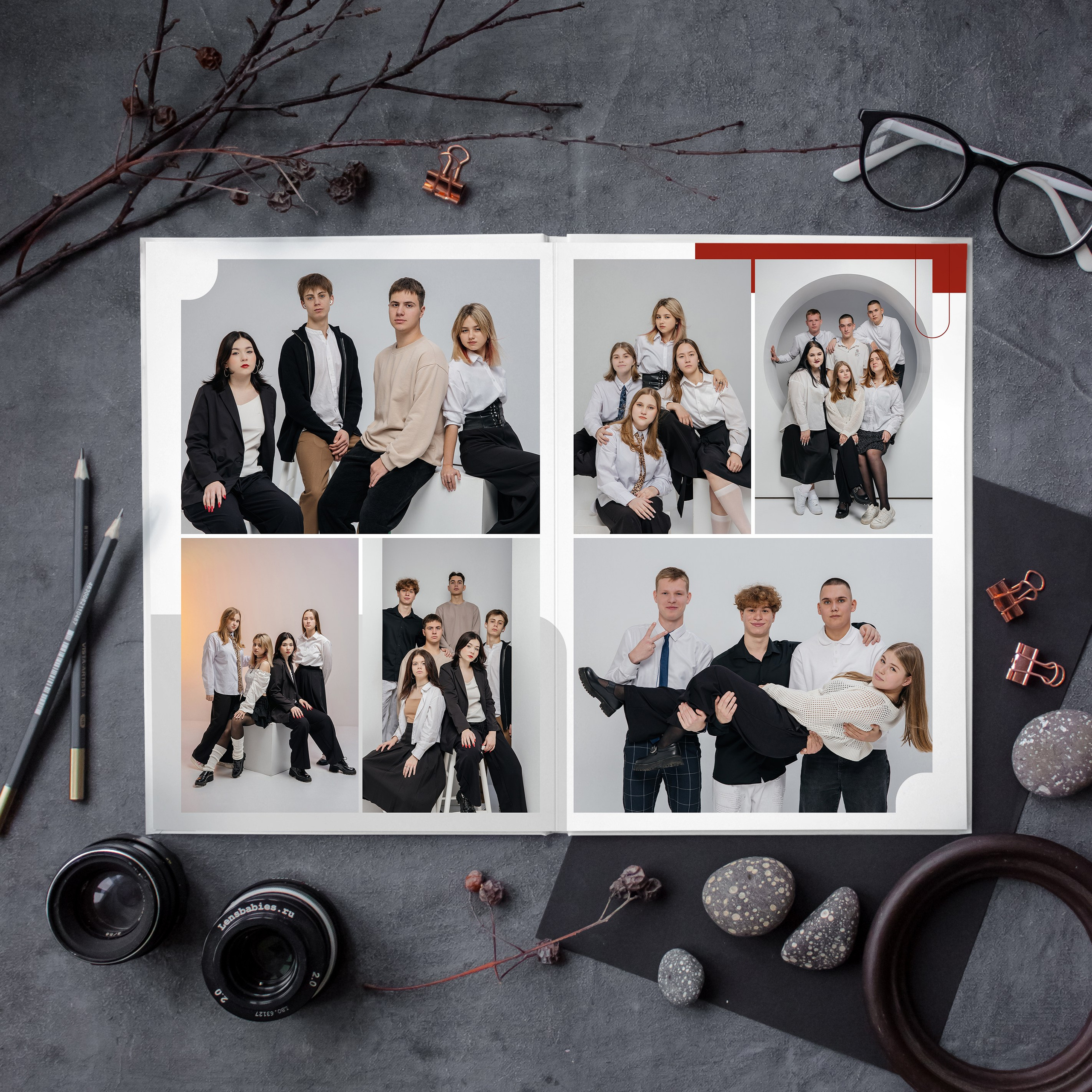 Альбом 21×30 5 разворотов (10 страниц). Школьный фотограф в Новосибирске Наталья Иванченко