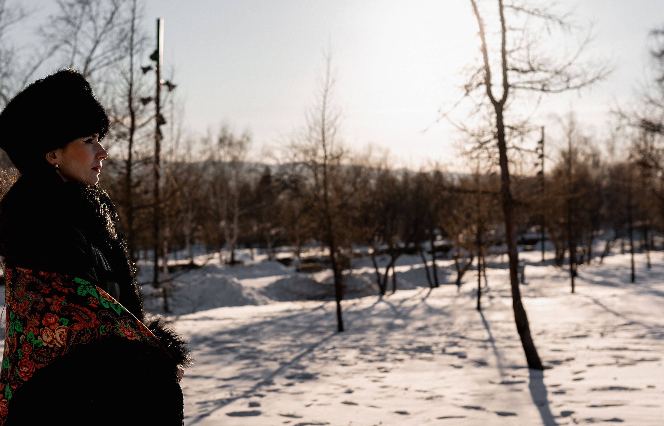 Зимняя фотосессия в русском стиле. Фотограф Ким Наталья в Красноярске