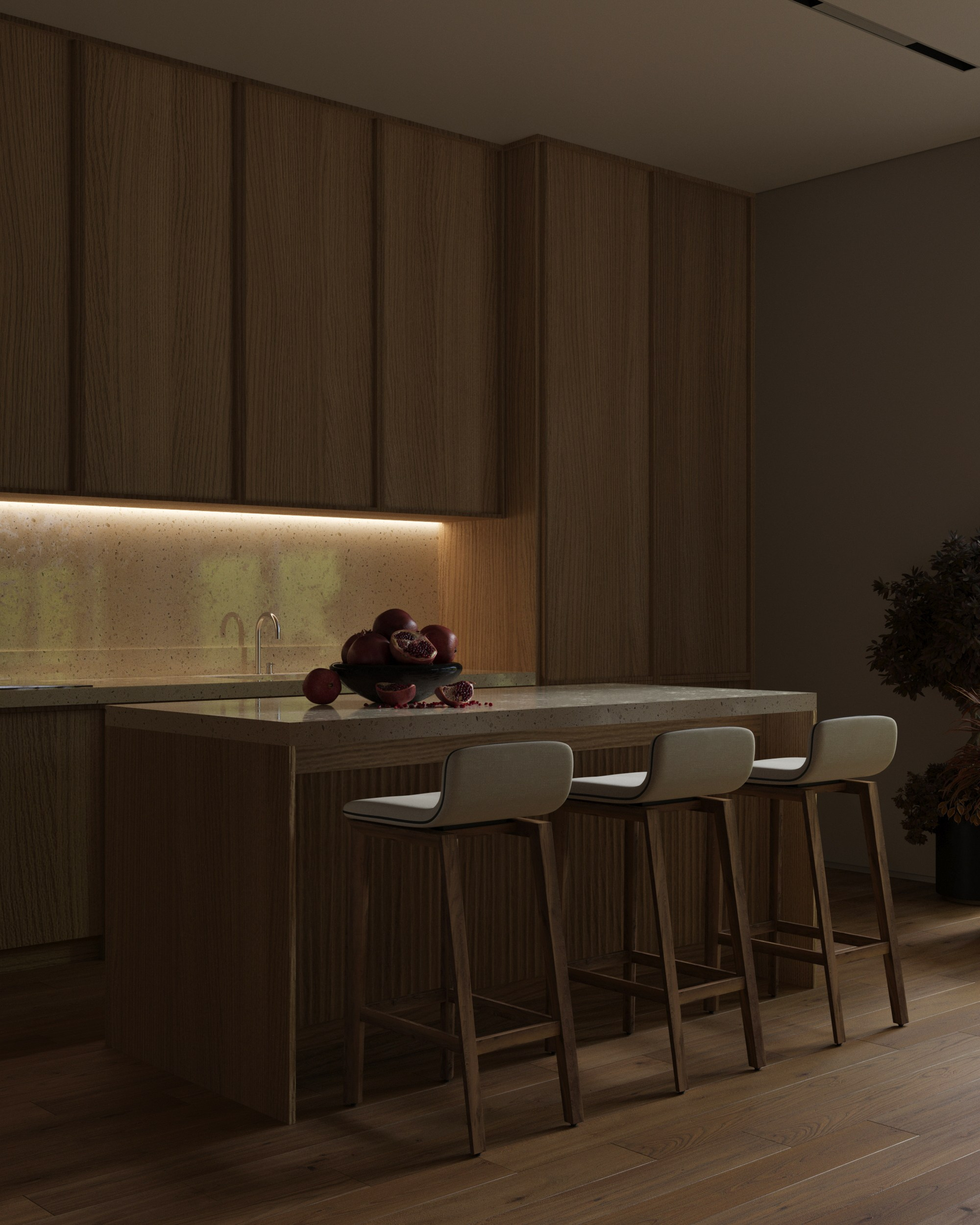 Bedroom Japandi. 3d визуализация интерьеров в Калининграде Раскопа Александра