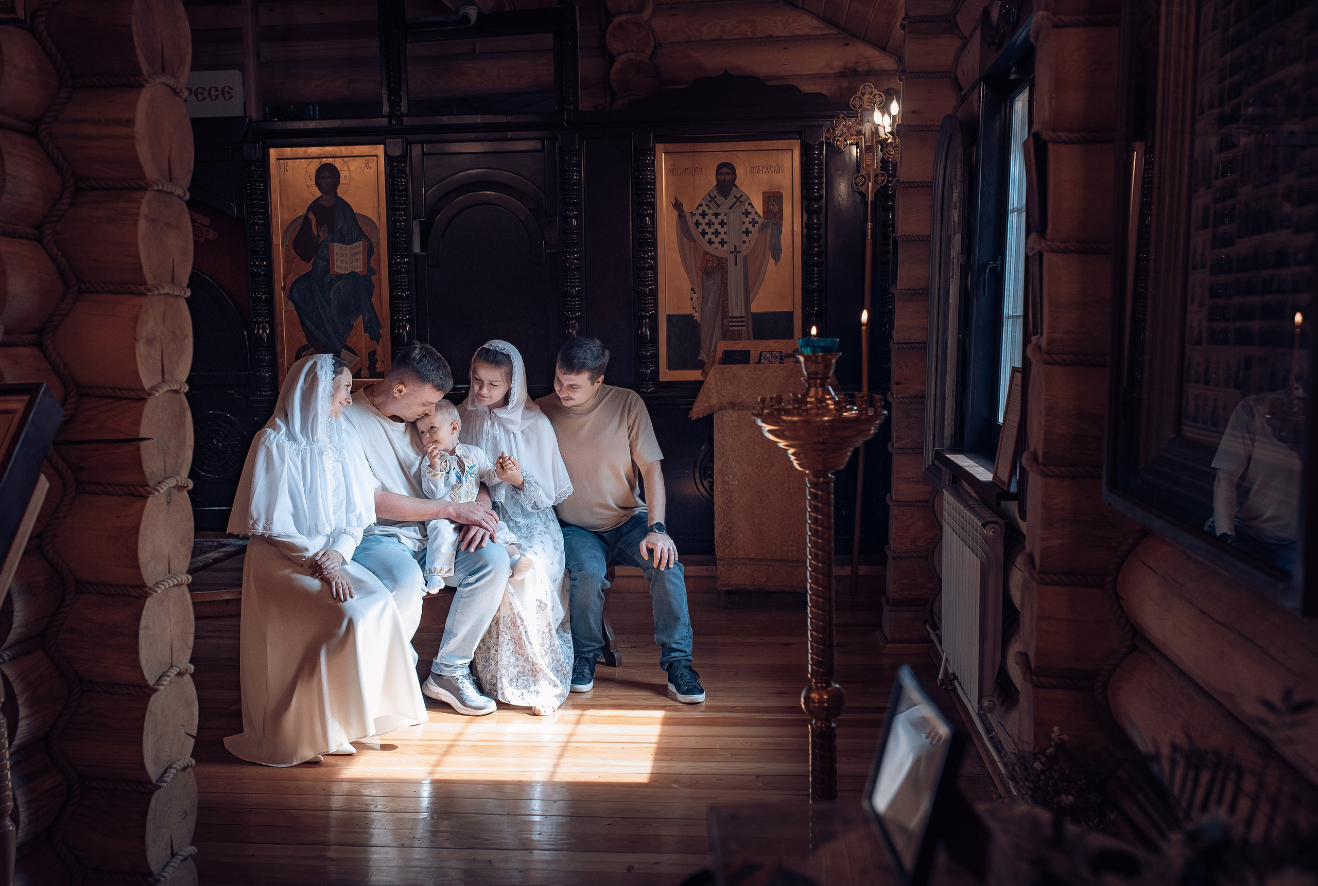 Крещение Витюши в храме священномученника Амфилохия. Фотографы крещения/венчания  Красноярск Татьяна и Вячеслав Переваловы