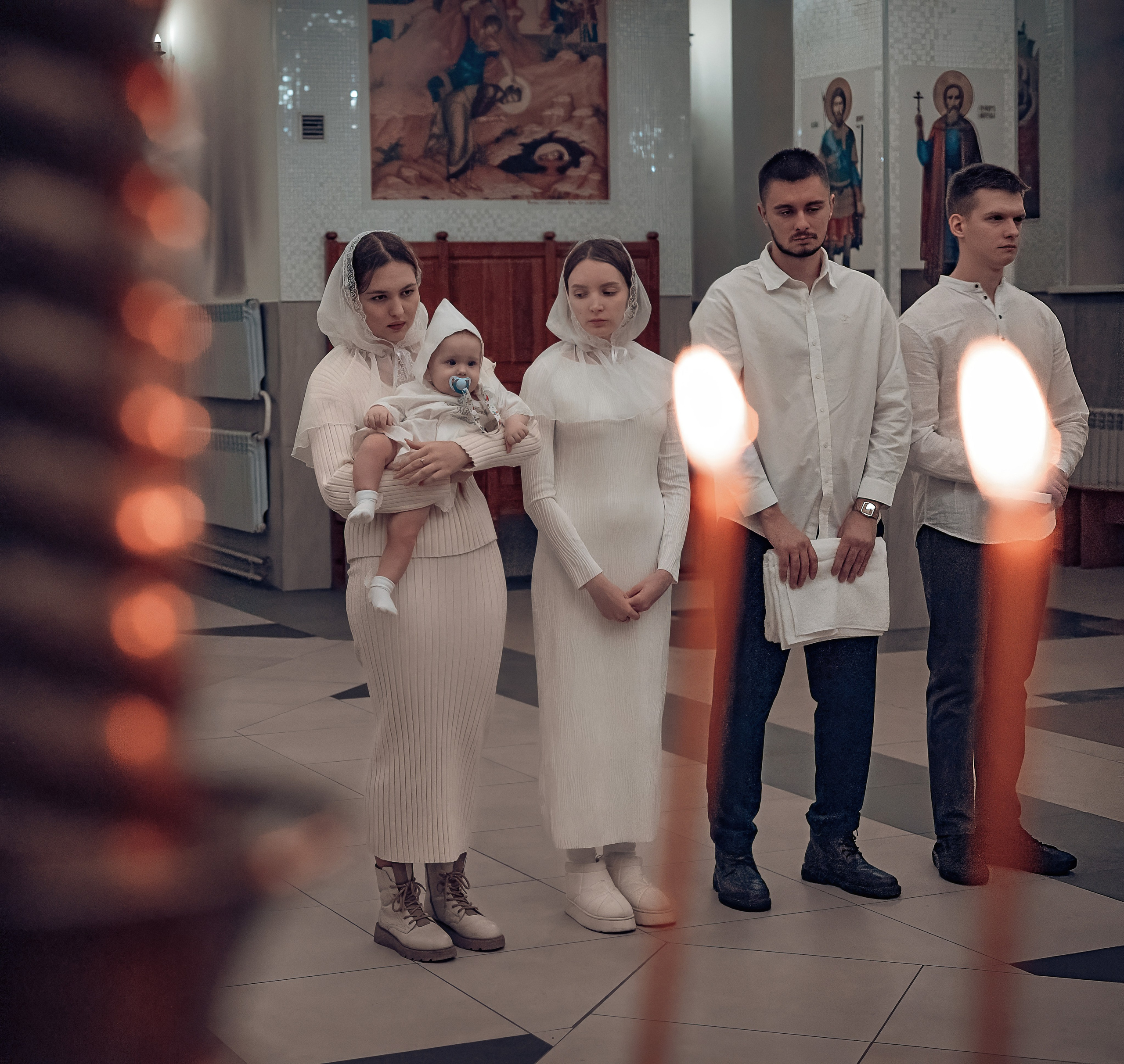 Крещение Максима в храме Феодора Тирона. Фотографы крещения/венчания  Красноярск Татьяна и Вячеслав Переваловы