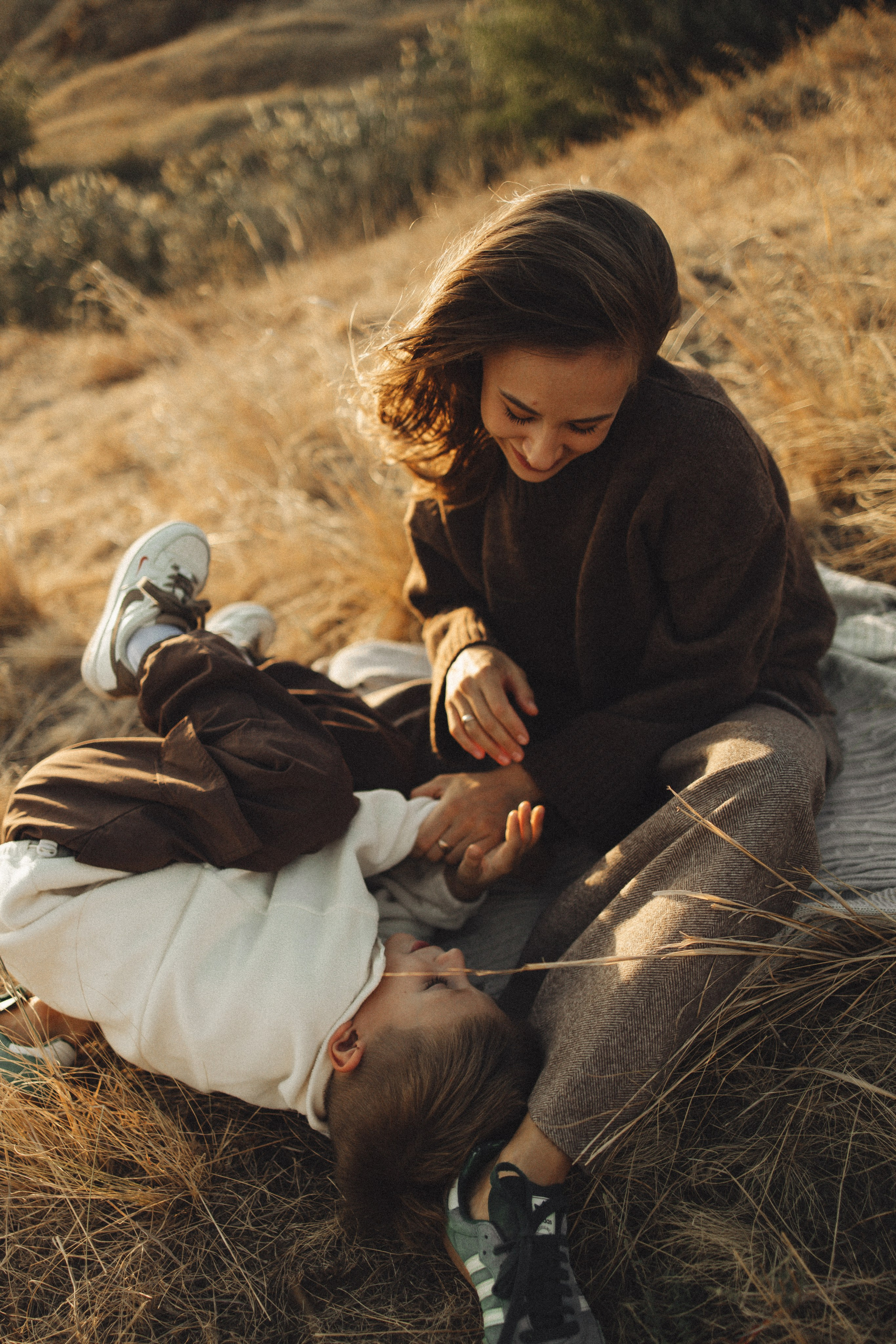 Семейная история, закат в Мержаново. Семейный и детский фотограф, таганрог, ростов-на-дону