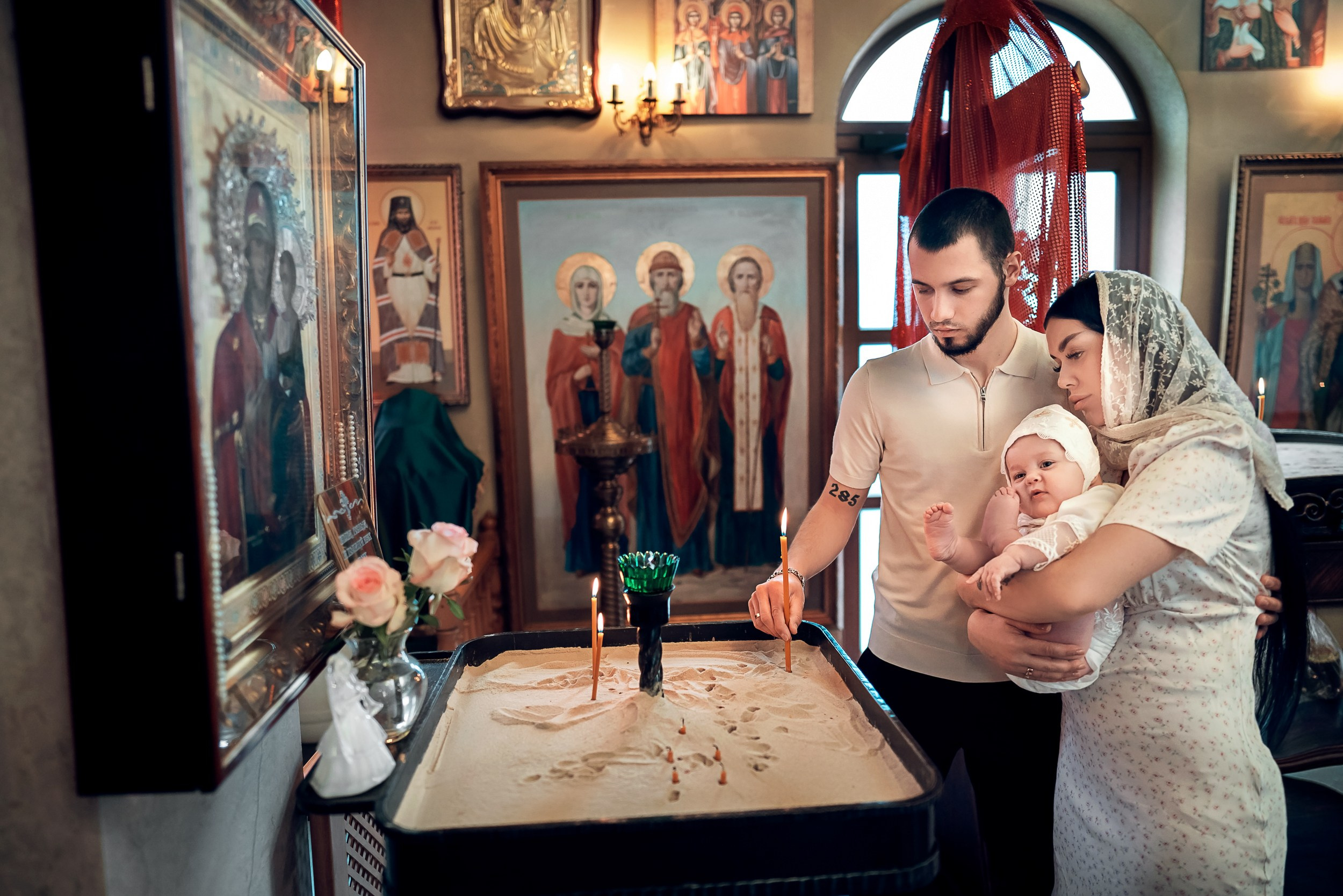 Крещение в храме Прп.Сергия Радонежского с. Орлиное. Церковный фотограф Севастополь